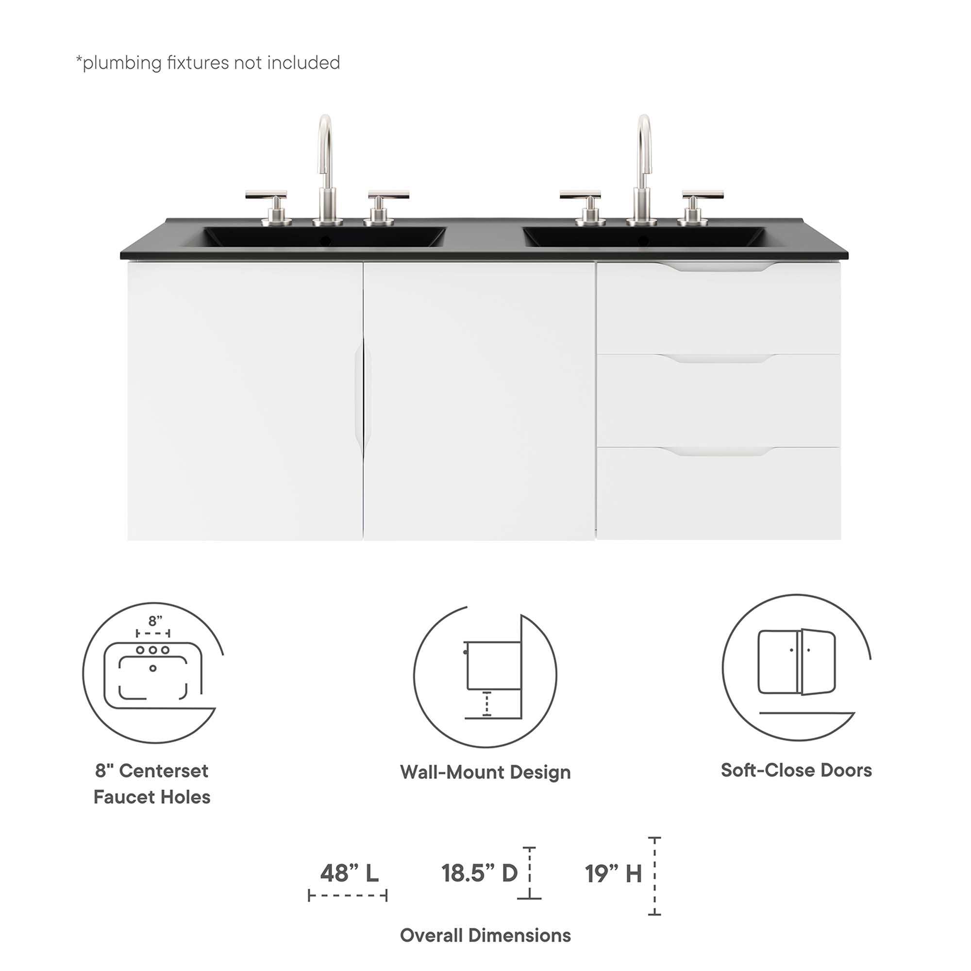 Vitality Bathroom Vanity Basin Included by Modway