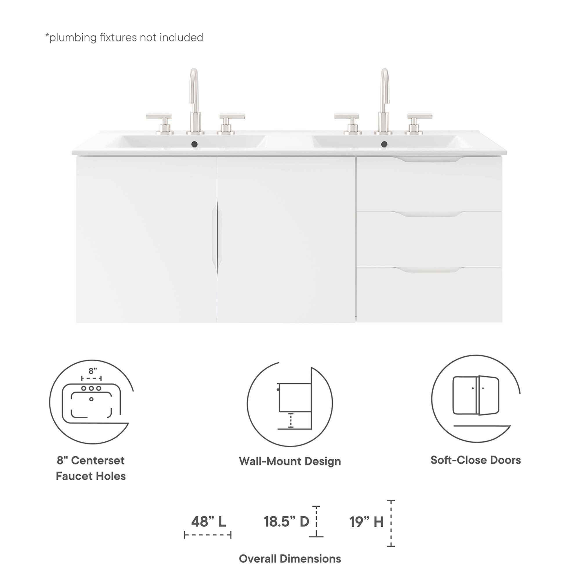 Vitality Bathroom Vanity Basin Included by Modway