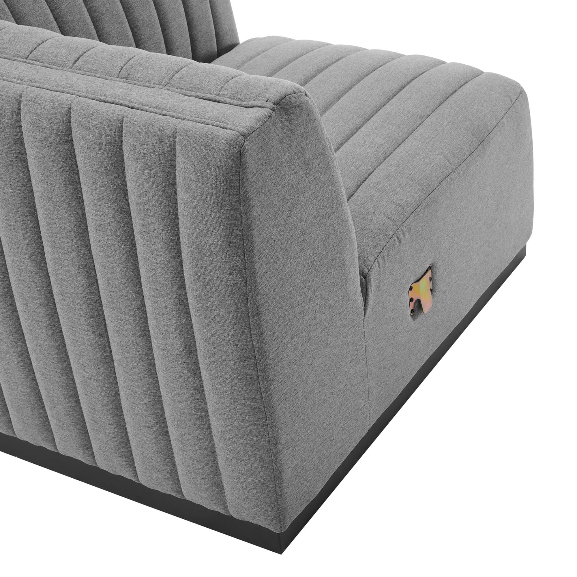 Conjure Channel Tufted Upholstered Fabric Loveseat by Modway