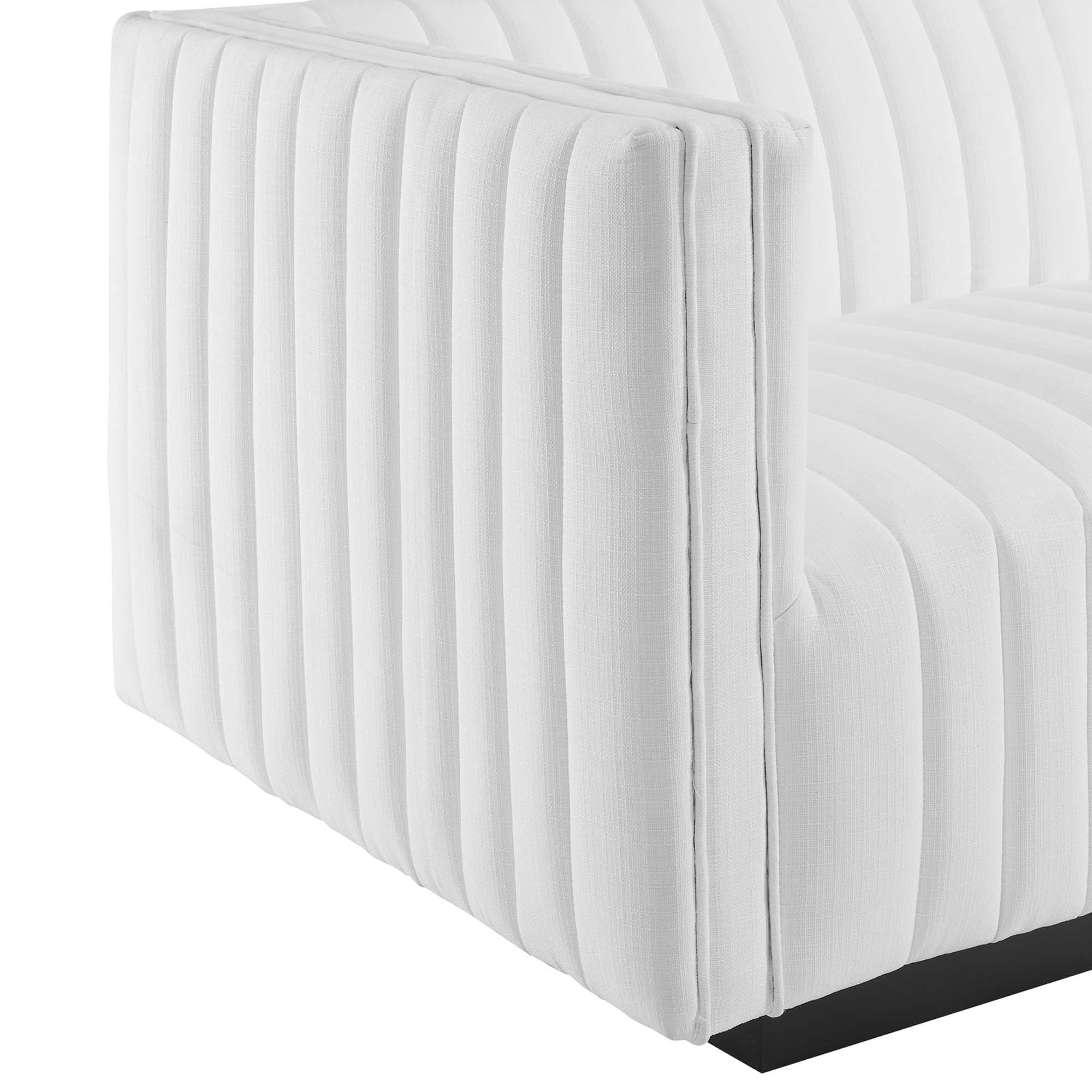 Conjure Channel Tufted Upholstered Fabric Loveseat by Modway