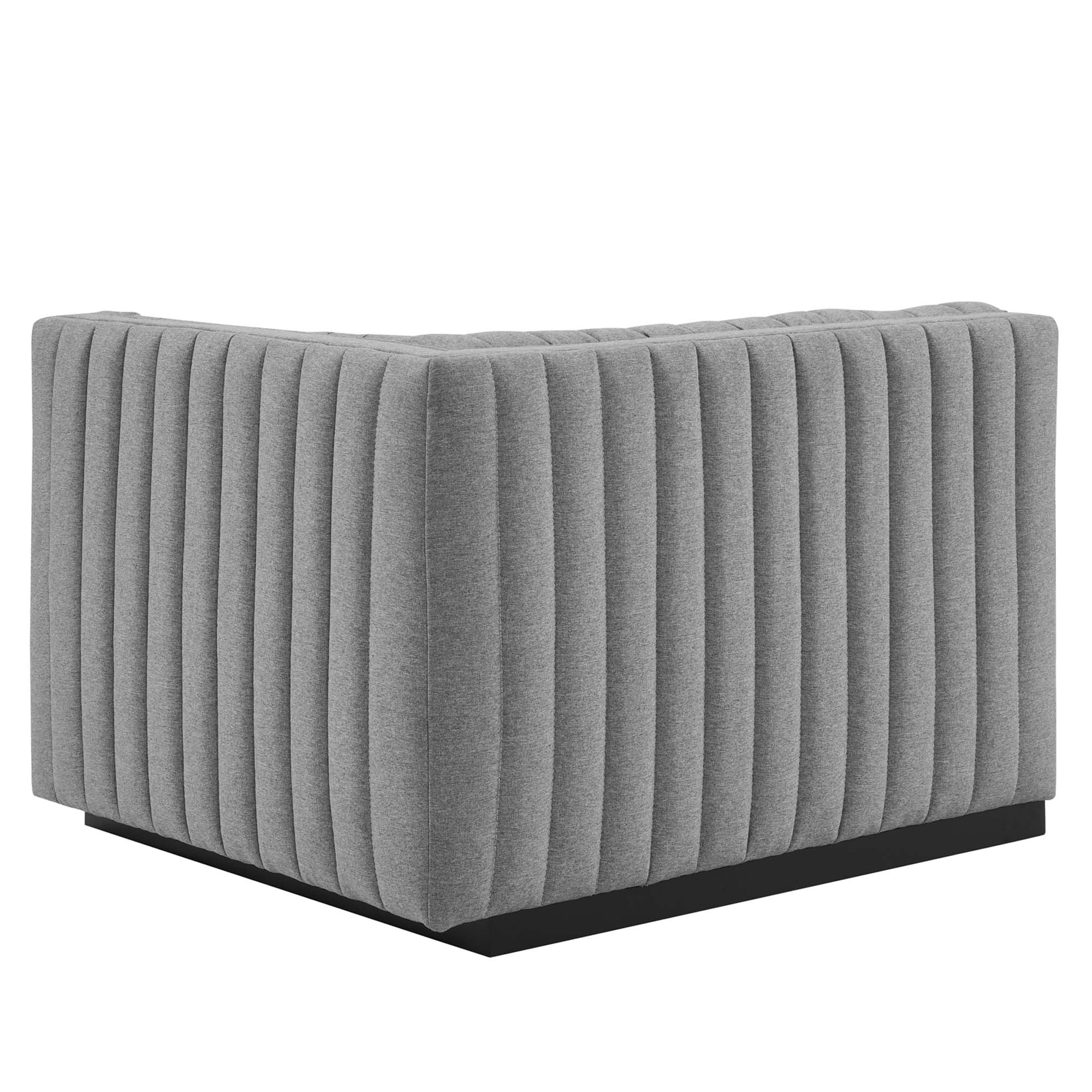 Conjure 4-Piece Channel Tufted Upholstered Fabric Sectional Sofa by Modway