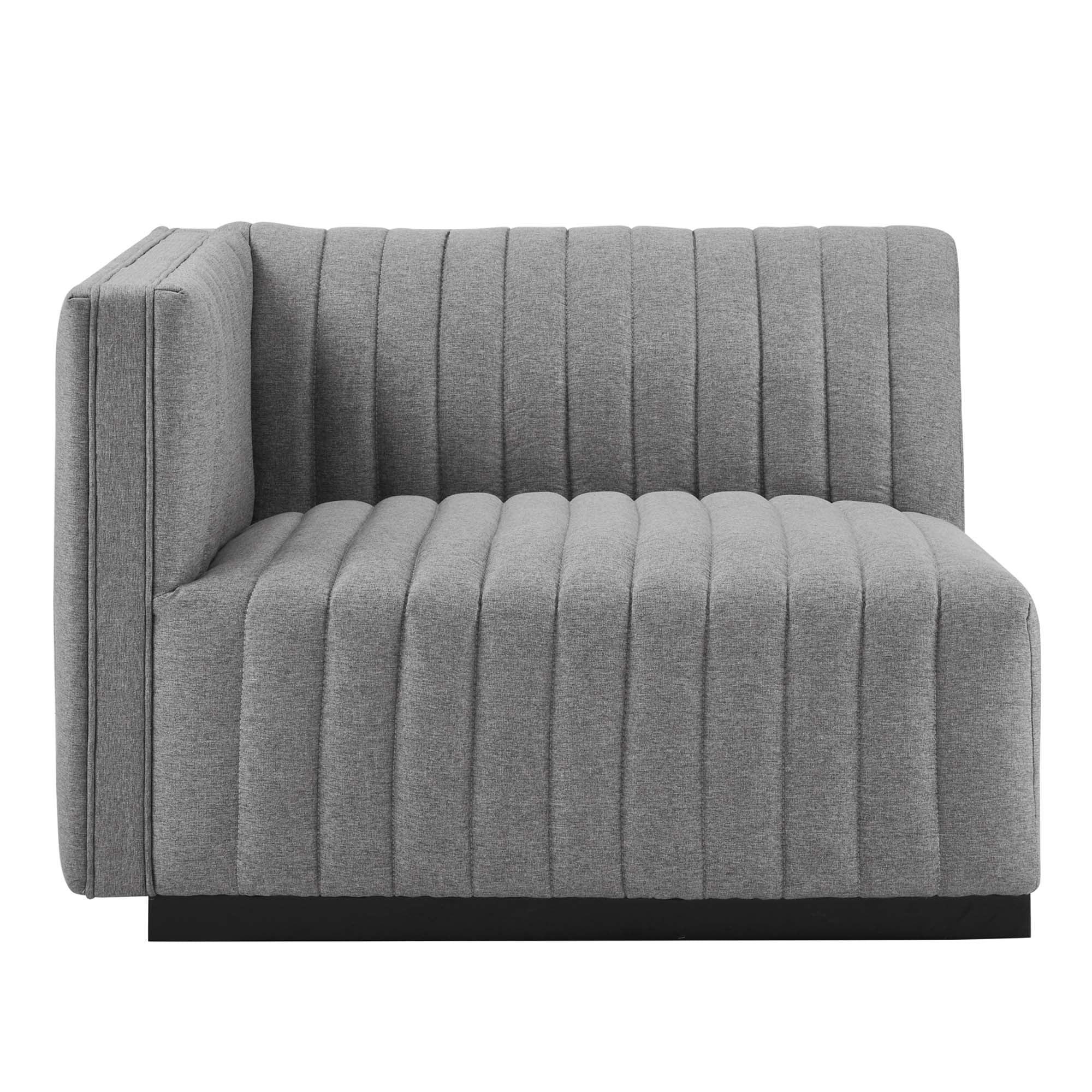Conjure 4-Piece Channel Tufted Upholstered Fabric Sectional Sofa by Modway