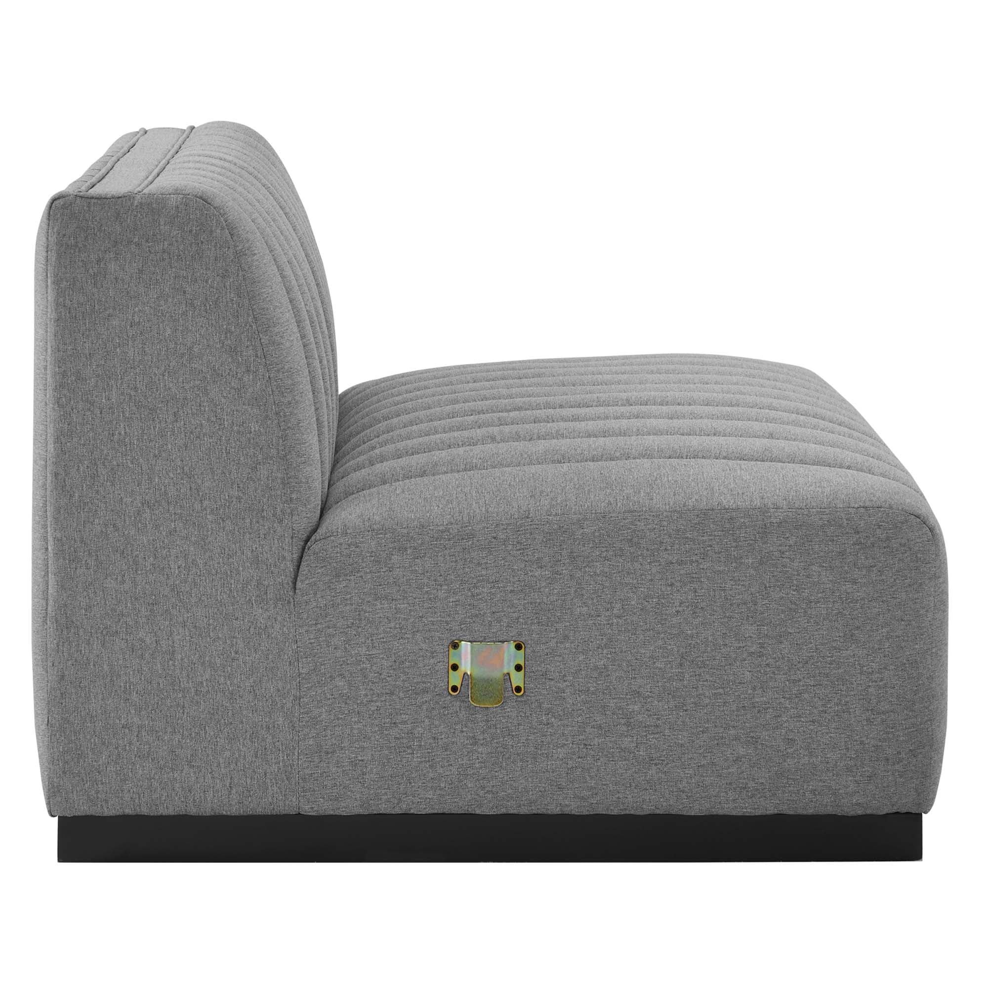 Conjure 4-Piece Channel Tufted Upholstered Fabric Sectional Sofa by Modway
