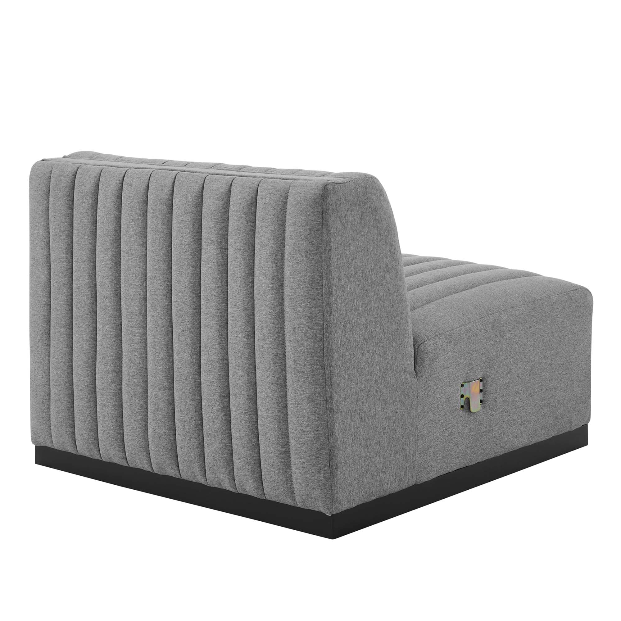 Conjure 4-Piece Channel Tufted Upholstered Fabric Sectional Sofa by Modway