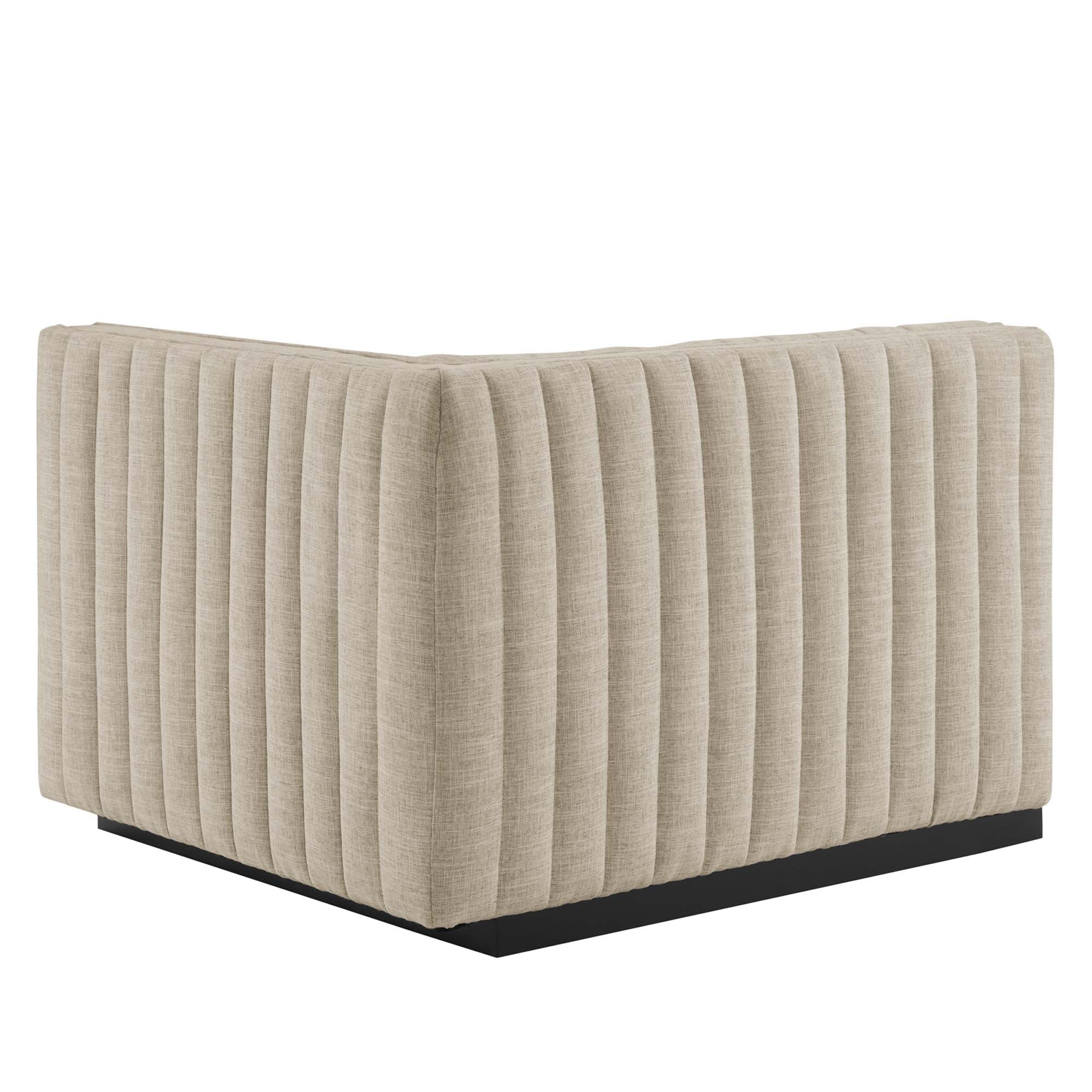 Conjure 4-Piece Channel Tufted Upholstered Fabric L-Shaped Sectional by Modway