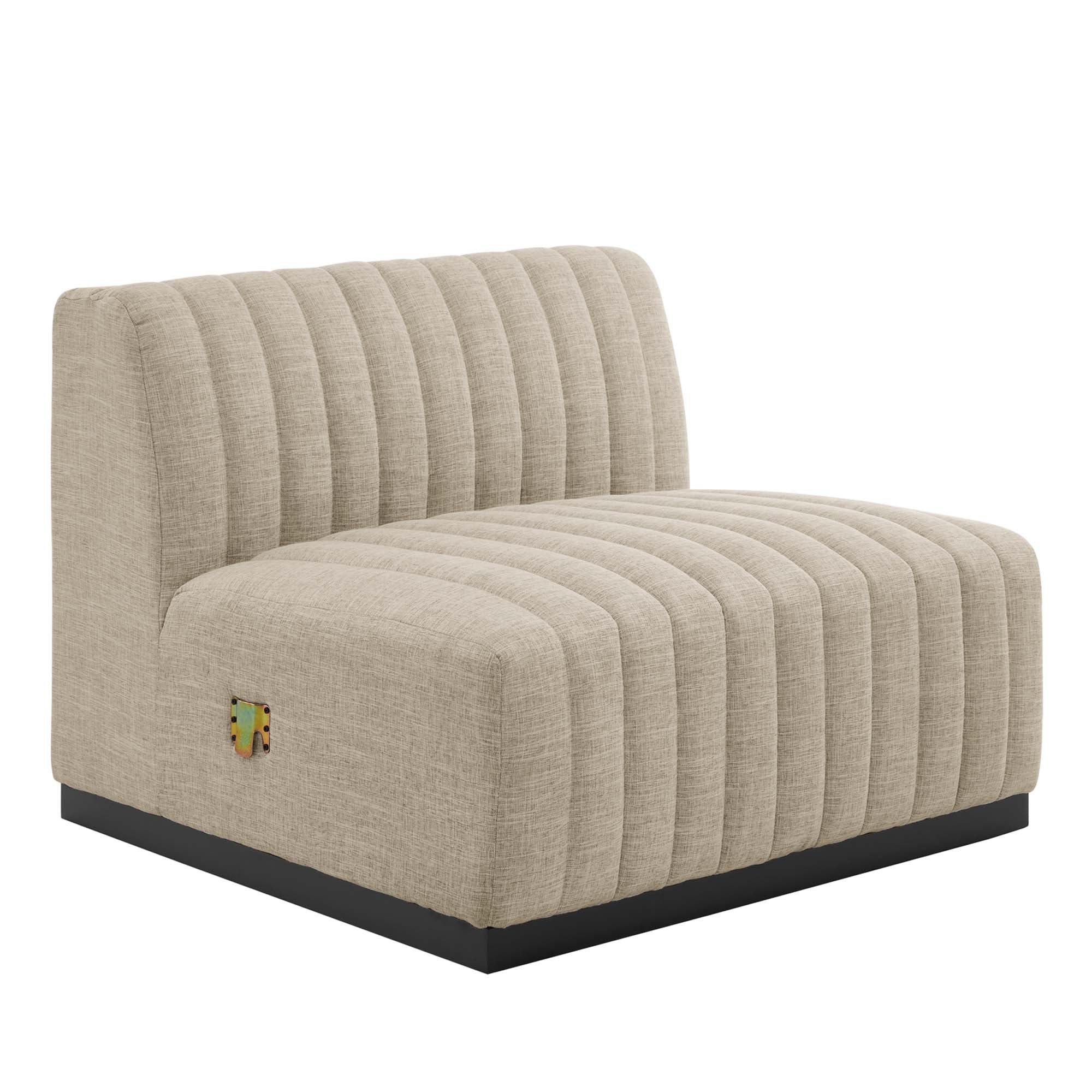 Conjure 4-Piece Channel Tufted Upholstered Fabric L-Shaped Sectional by Modway