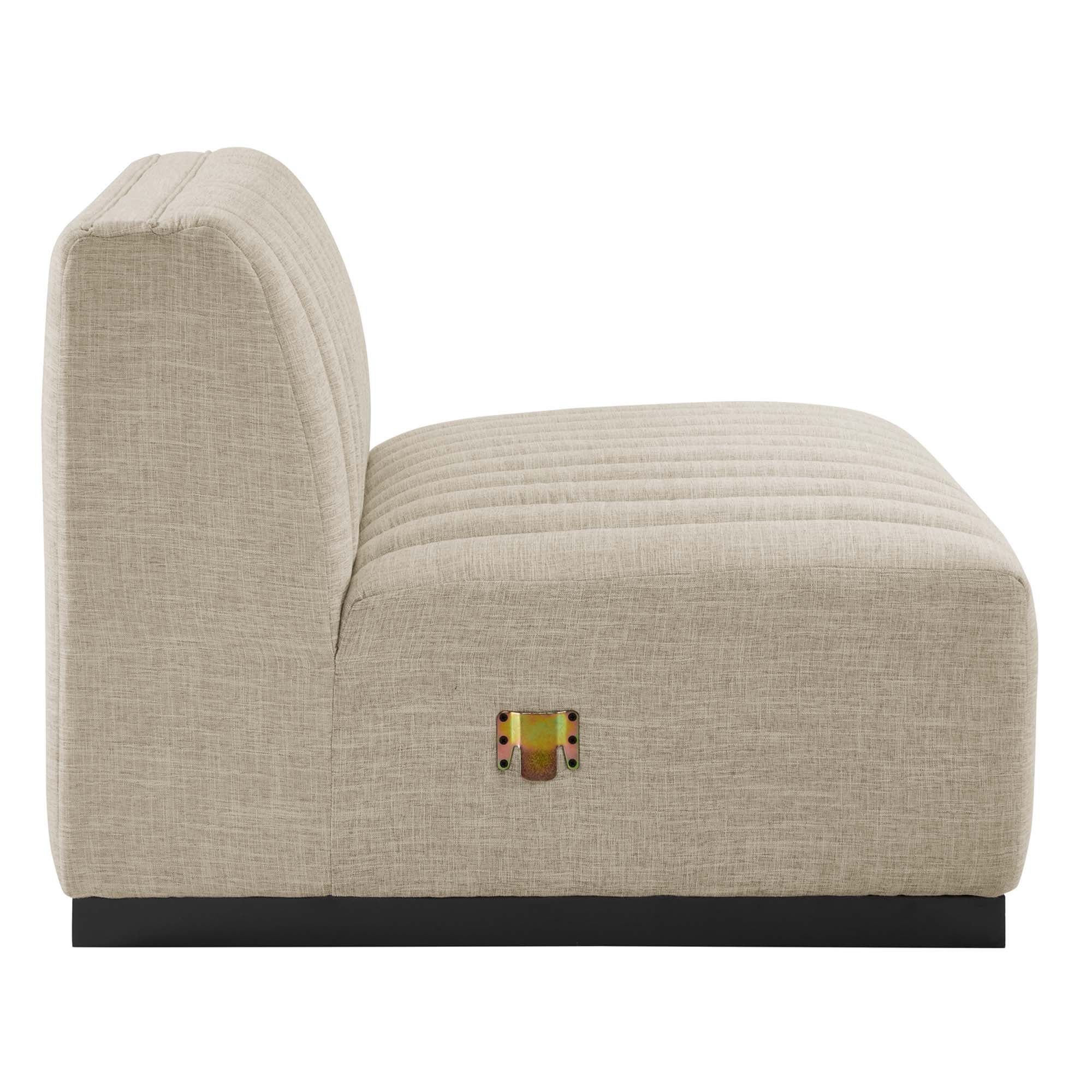 Conjure 4-Piece Channel Tufted Upholstered Fabric L-Shaped Sectional by Modway