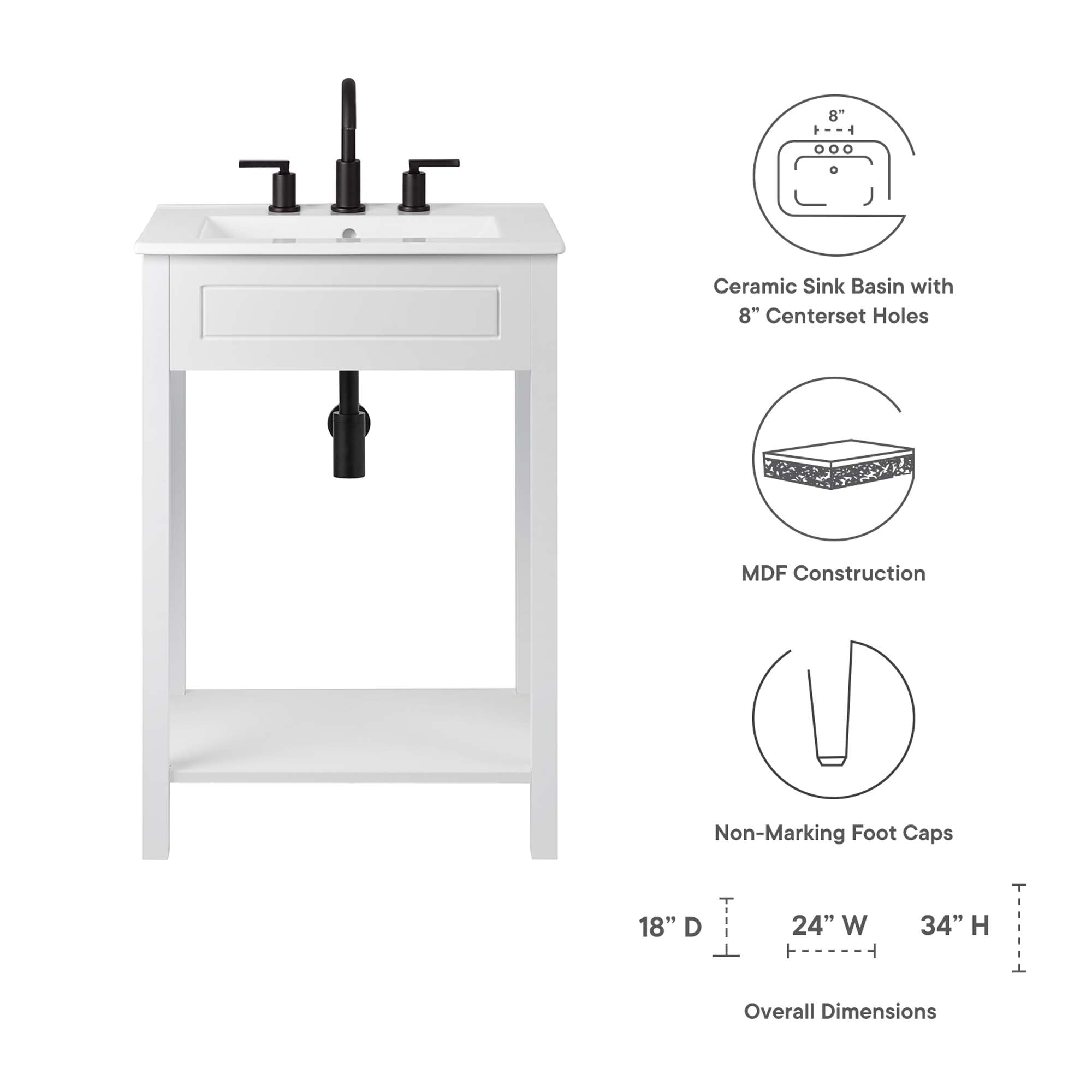 Altura Bathroom Vanity Basin Included by Modway