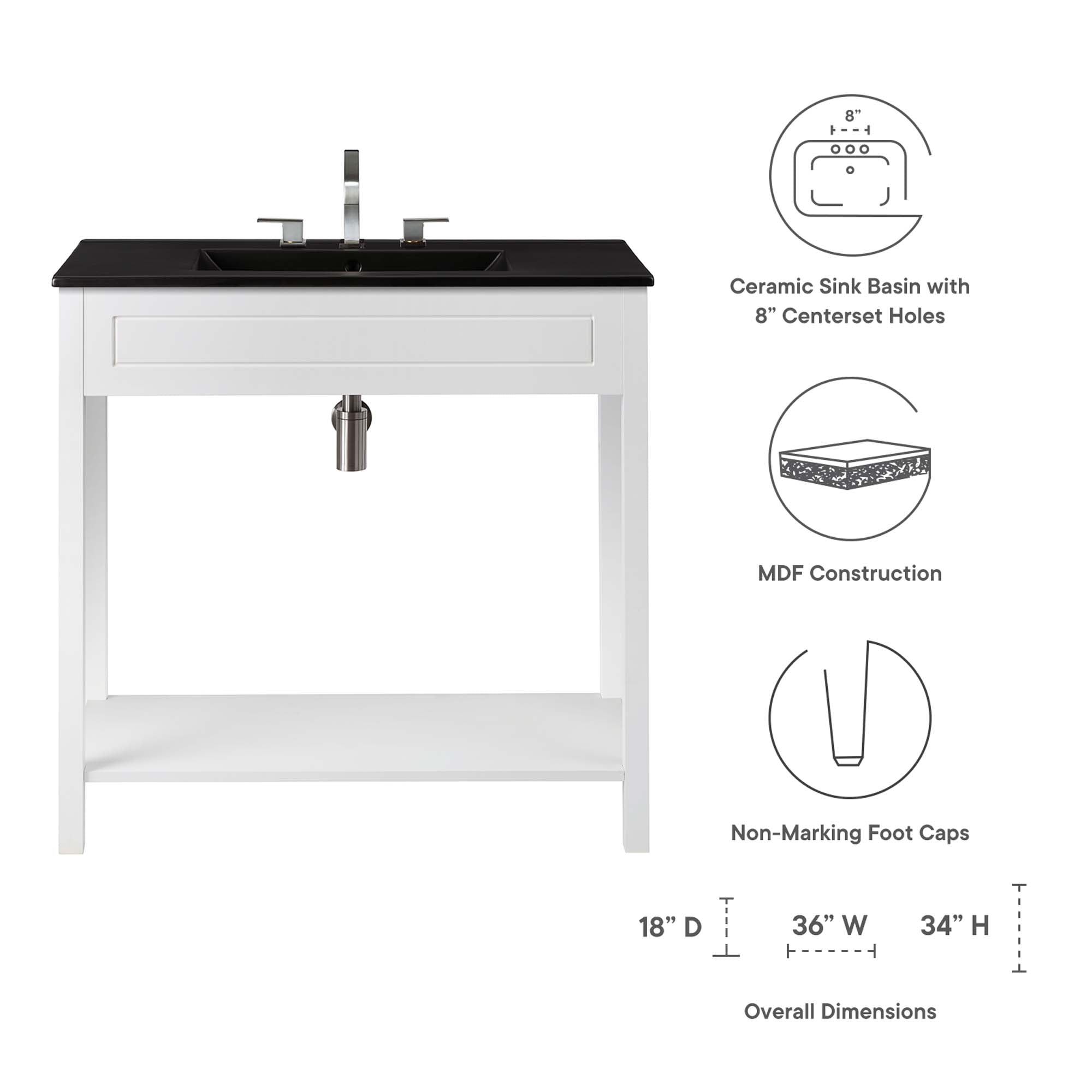 Altura Bathroom Vanity Basin Included by Modway