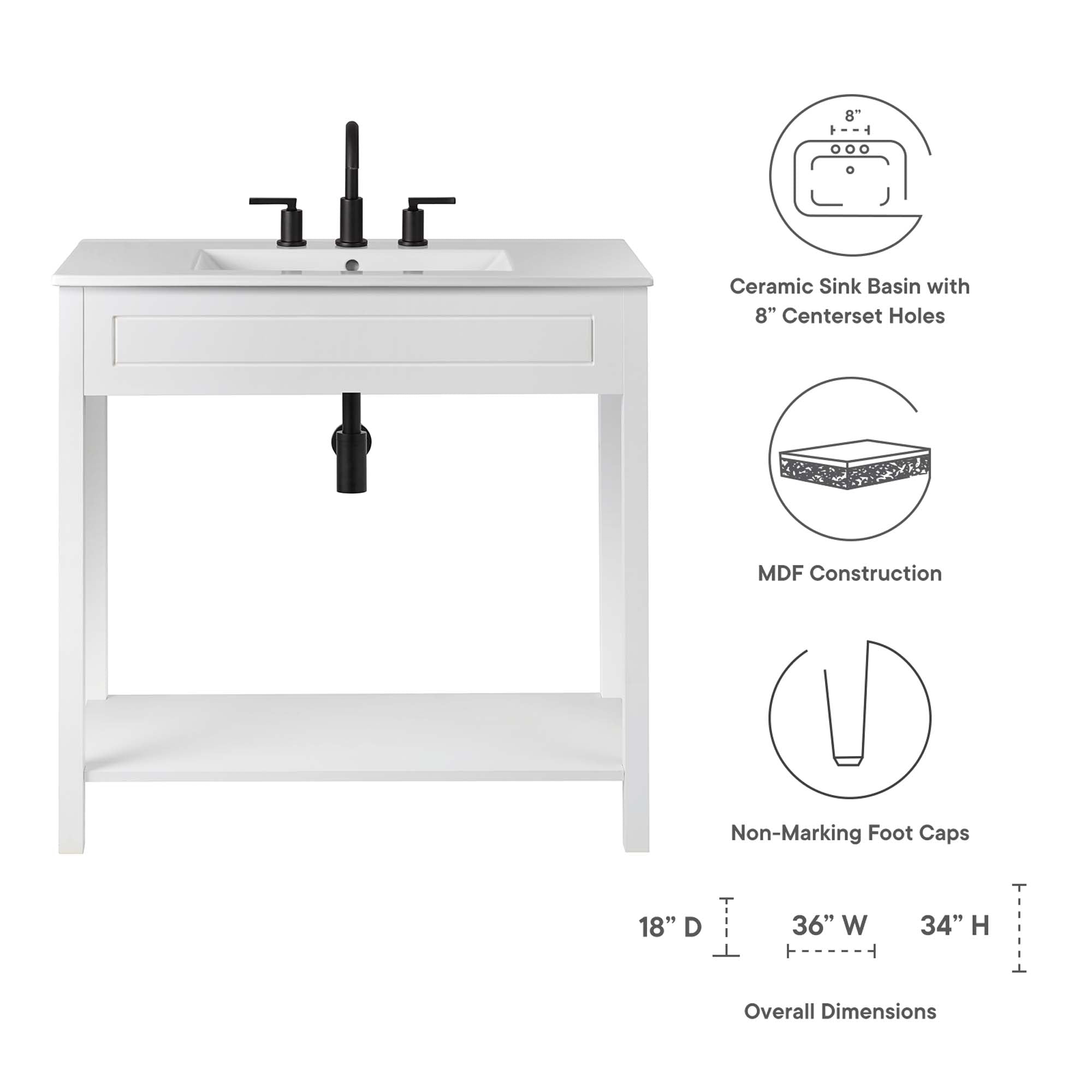 Altura Bathroom Vanity Basin Included by Modway