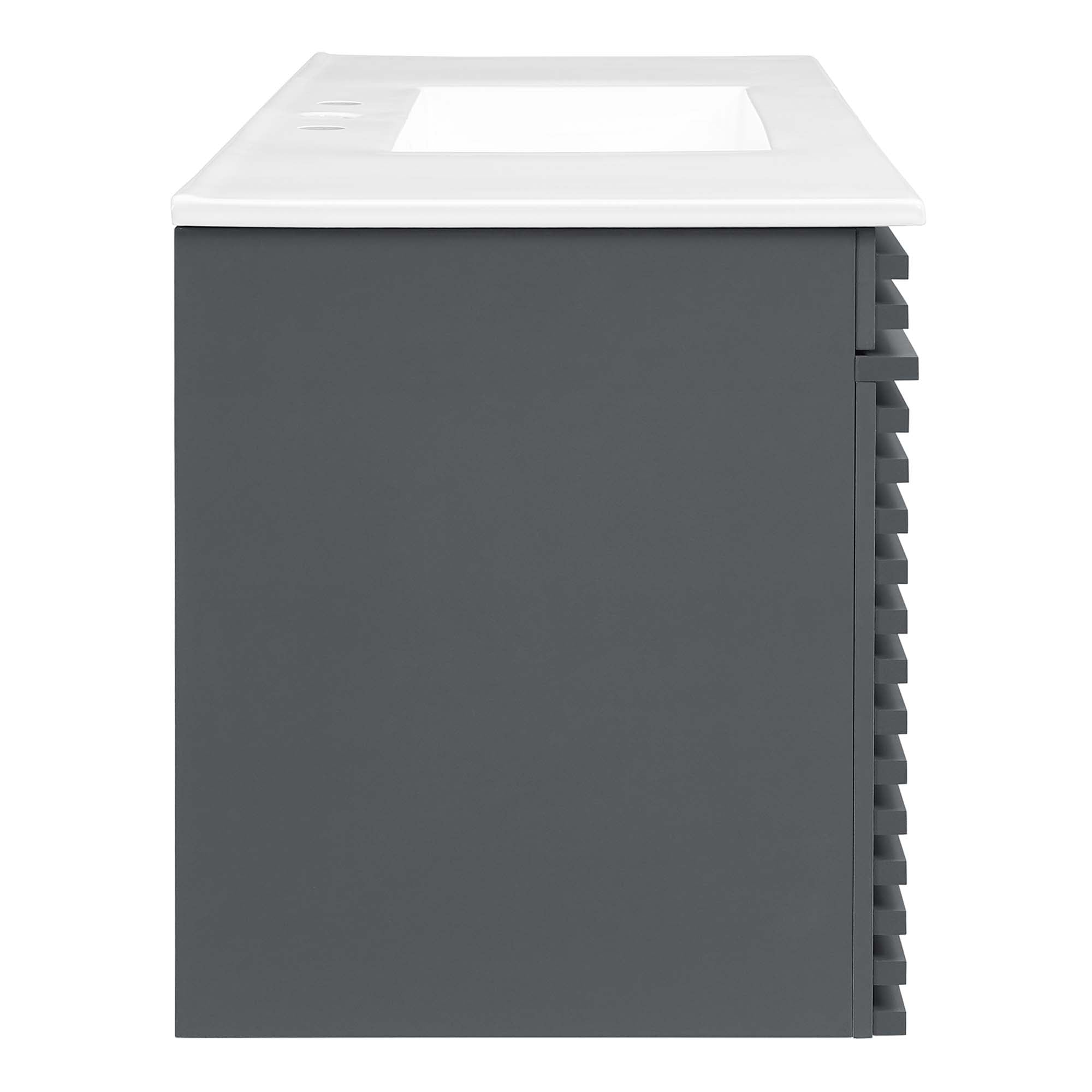 Render 48" Wall-Mount Bathroom Vanity Basin Included by Modway