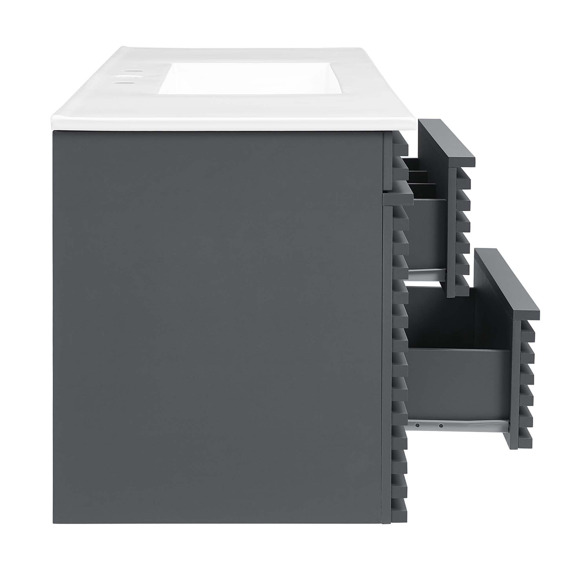 Render 48" Wall-Mount Bathroom Vanity Basin Included by Modway