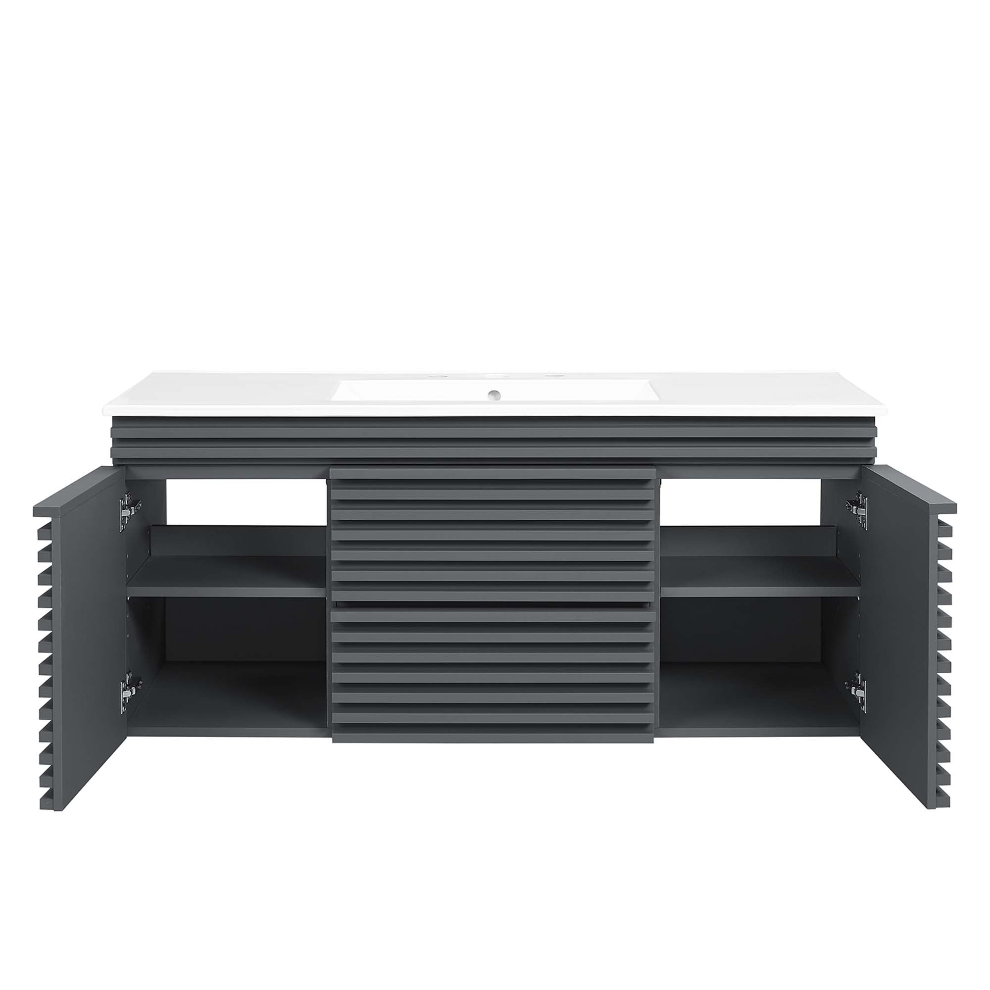Render 48" Wall-Mount Bathroom Vanity Basin Included by Modway