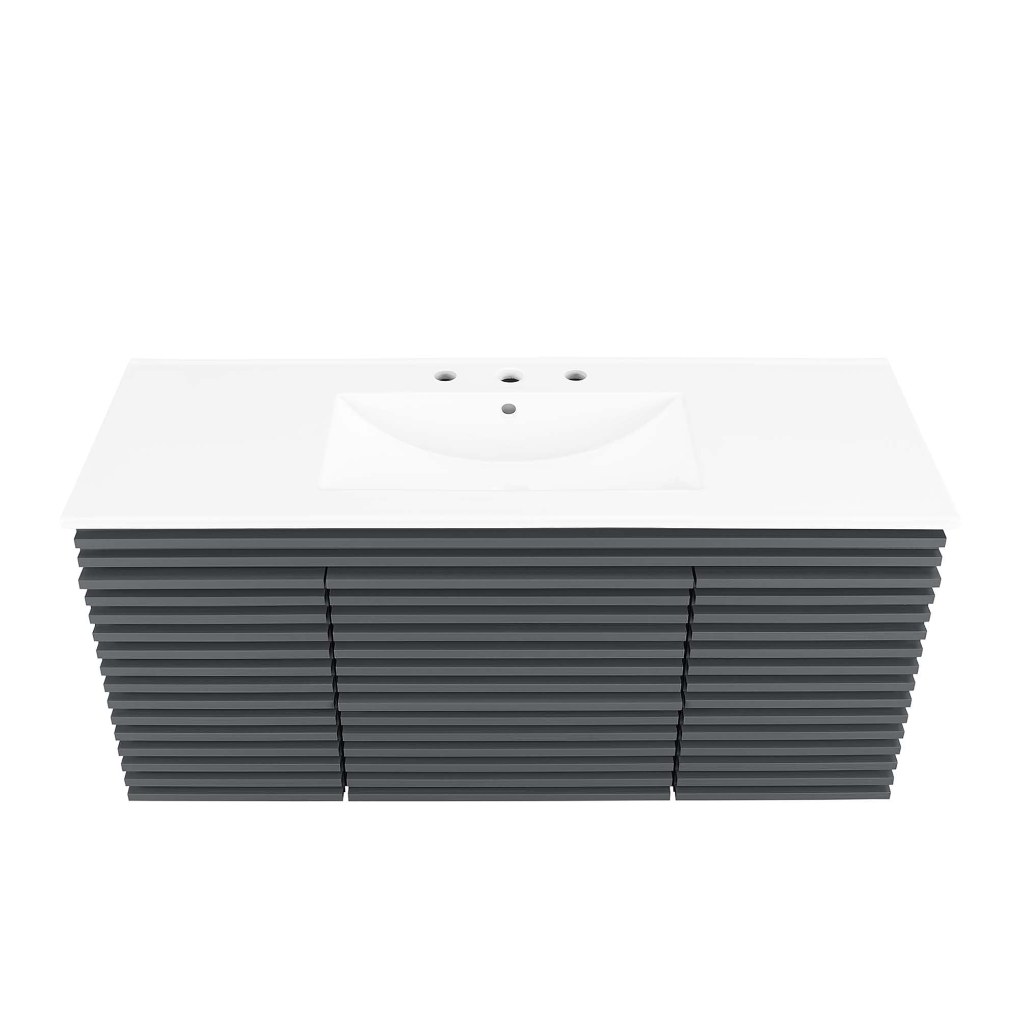 Render 48" Wall-Mount Bathroom Vanity Basin Included by Modway