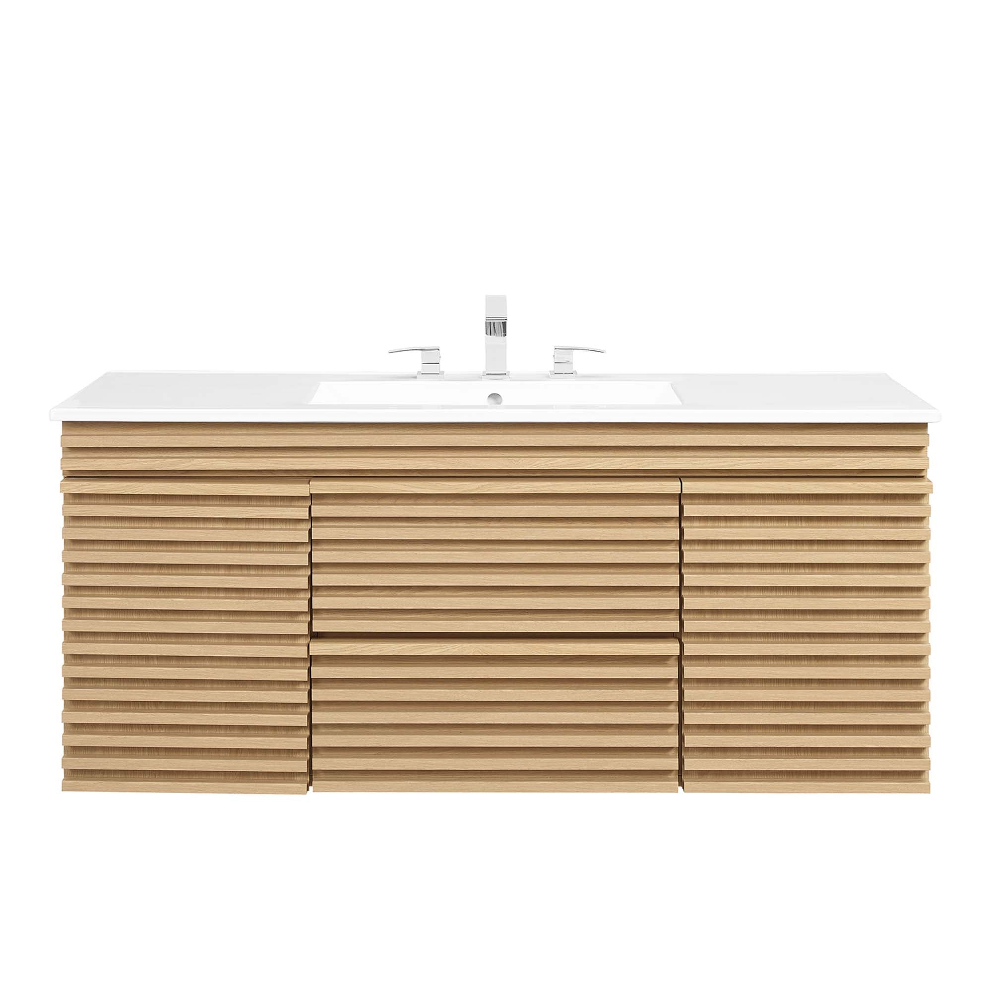 Render 48" Wall-Mount Bathroom Vanity Basin Included by Modway