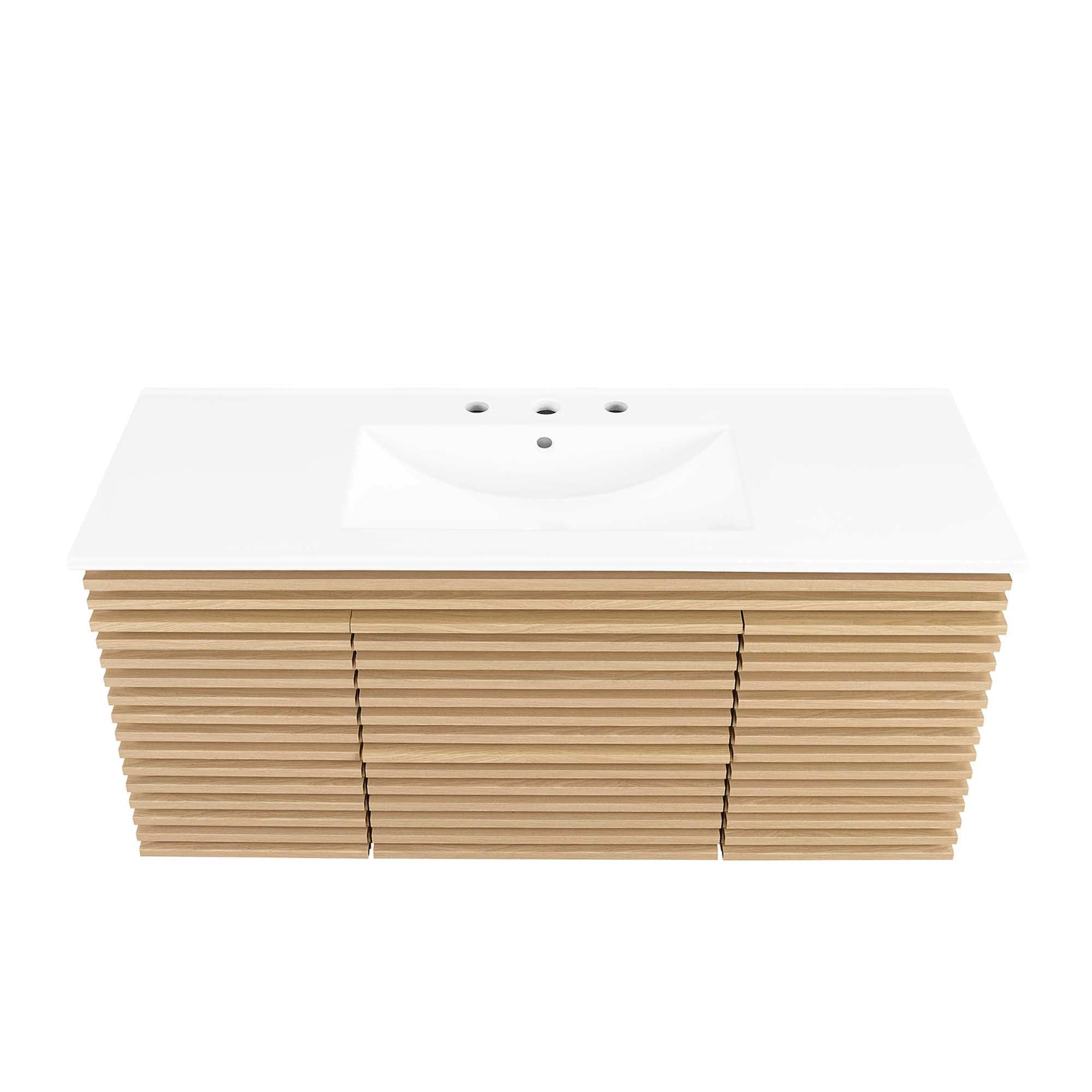 Render 48" Wall-Mount Bathroom Vanity Basin Included by Modway