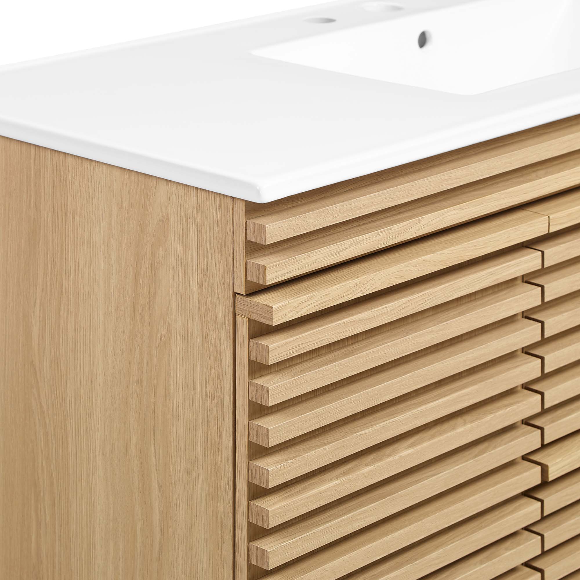 Render 48" Wall-Mount Bathroom Vanity Basin Included by Modway