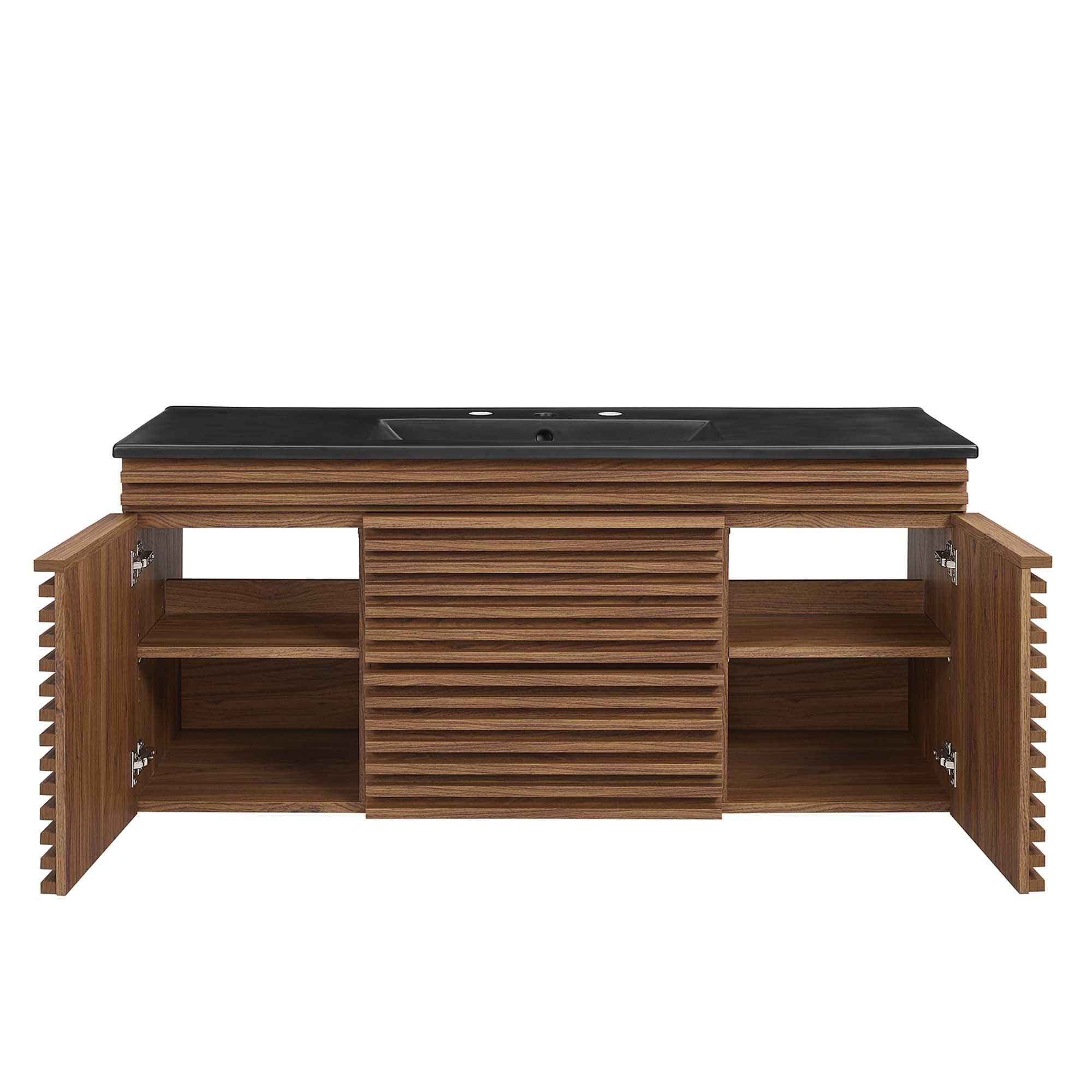 Render 48" Wall-Mount Bathroom Vanity Basin Included by Modway
