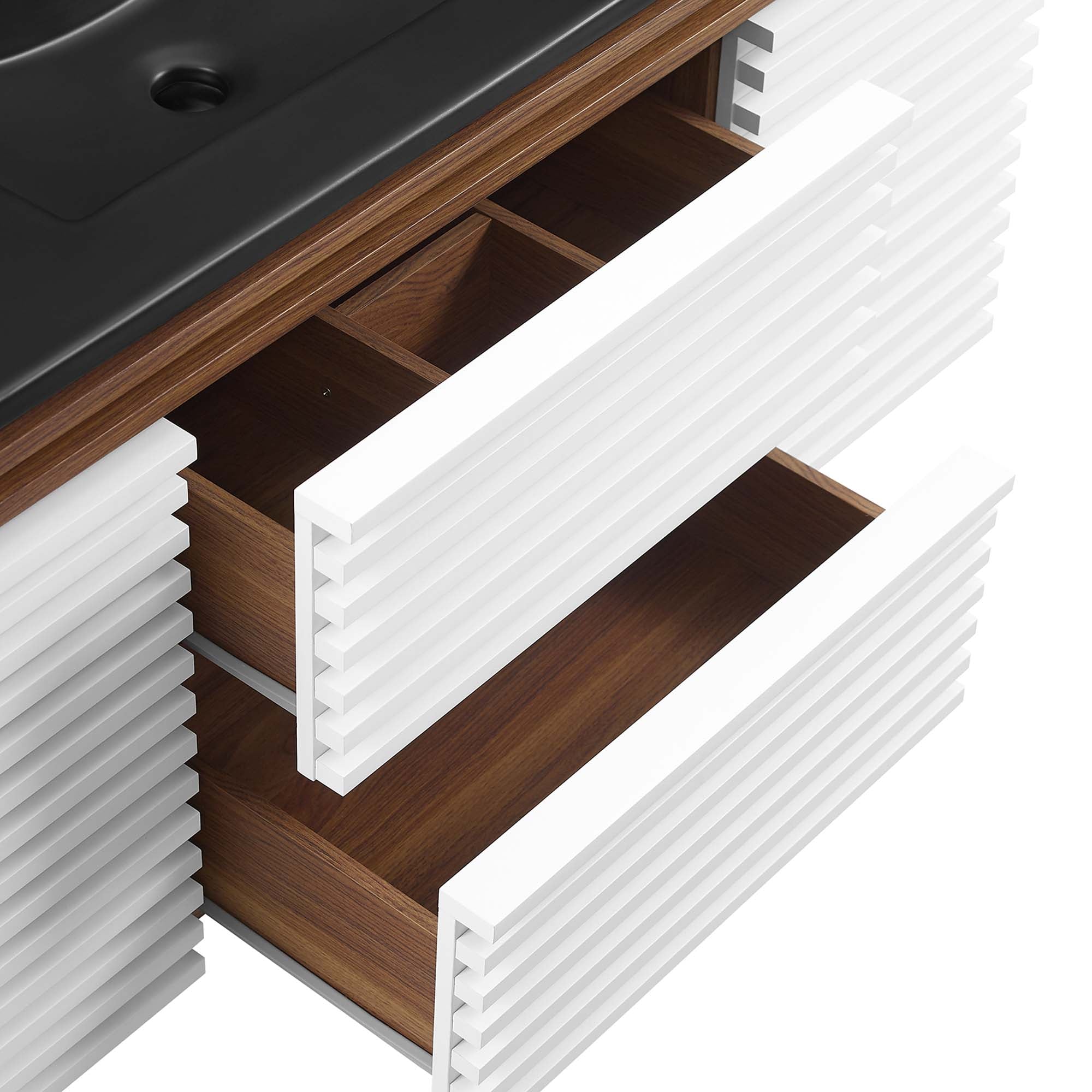 Render 48" Wall-Mount Bathroom Vanity Basin Included by Modway