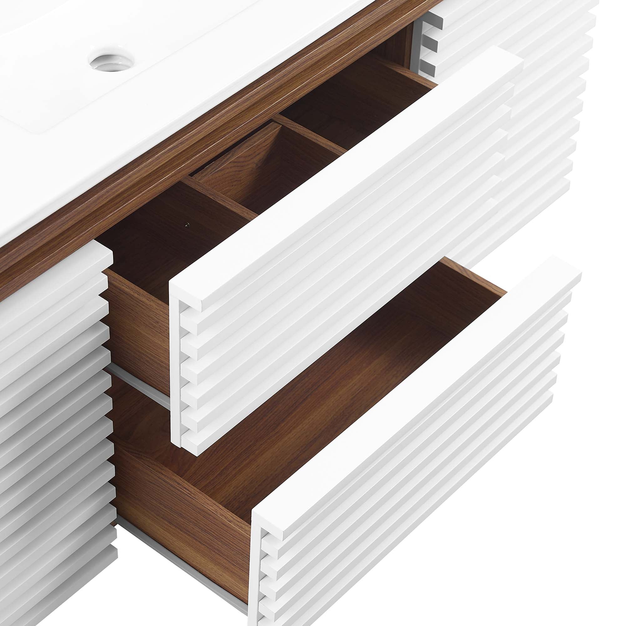 Render 48" Wall-Mount Bathroom Vanity Basin Included by Modway
