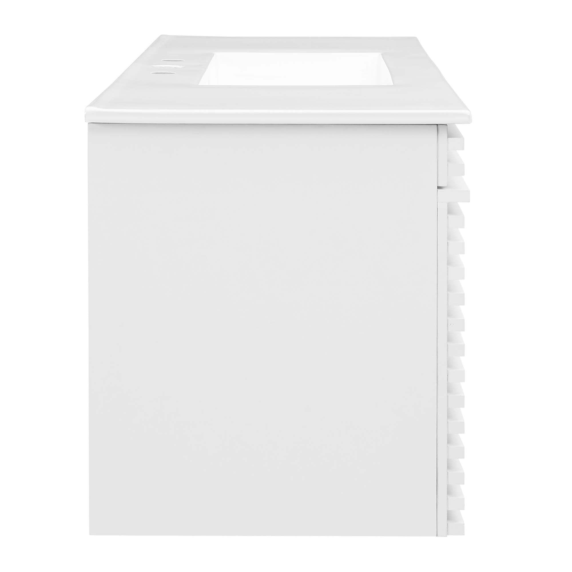 Render 48" Wall-Mount Bathroom Vanity Basin Included by Modway