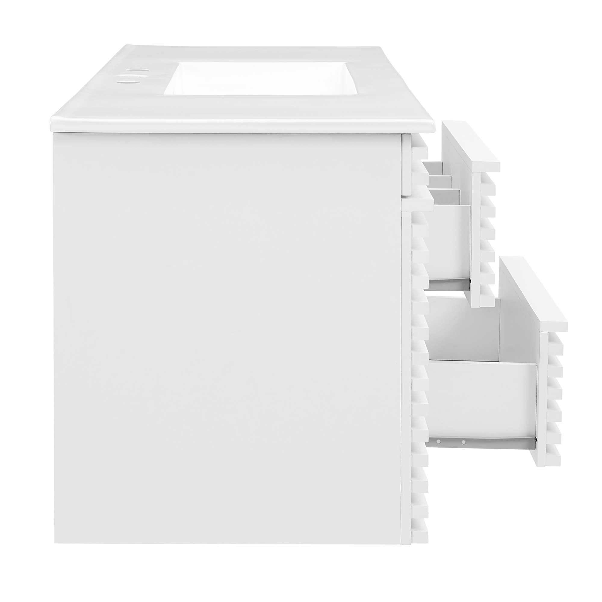 Render 48" Wall-Mount Bathroom Vanity Basin Included by Modway