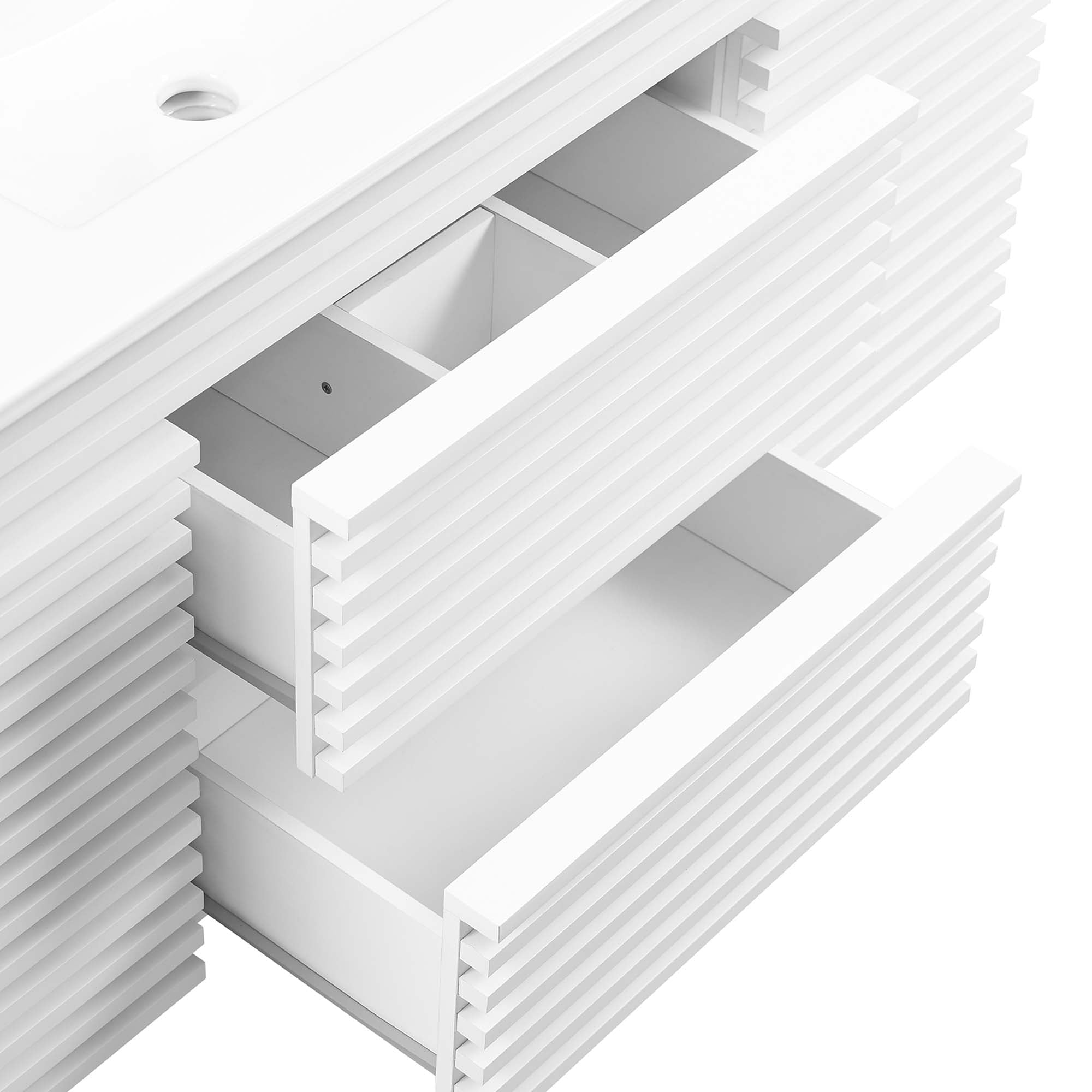 Render 48" Wall-Mount Bathroom Vanity Basin Included by Modway