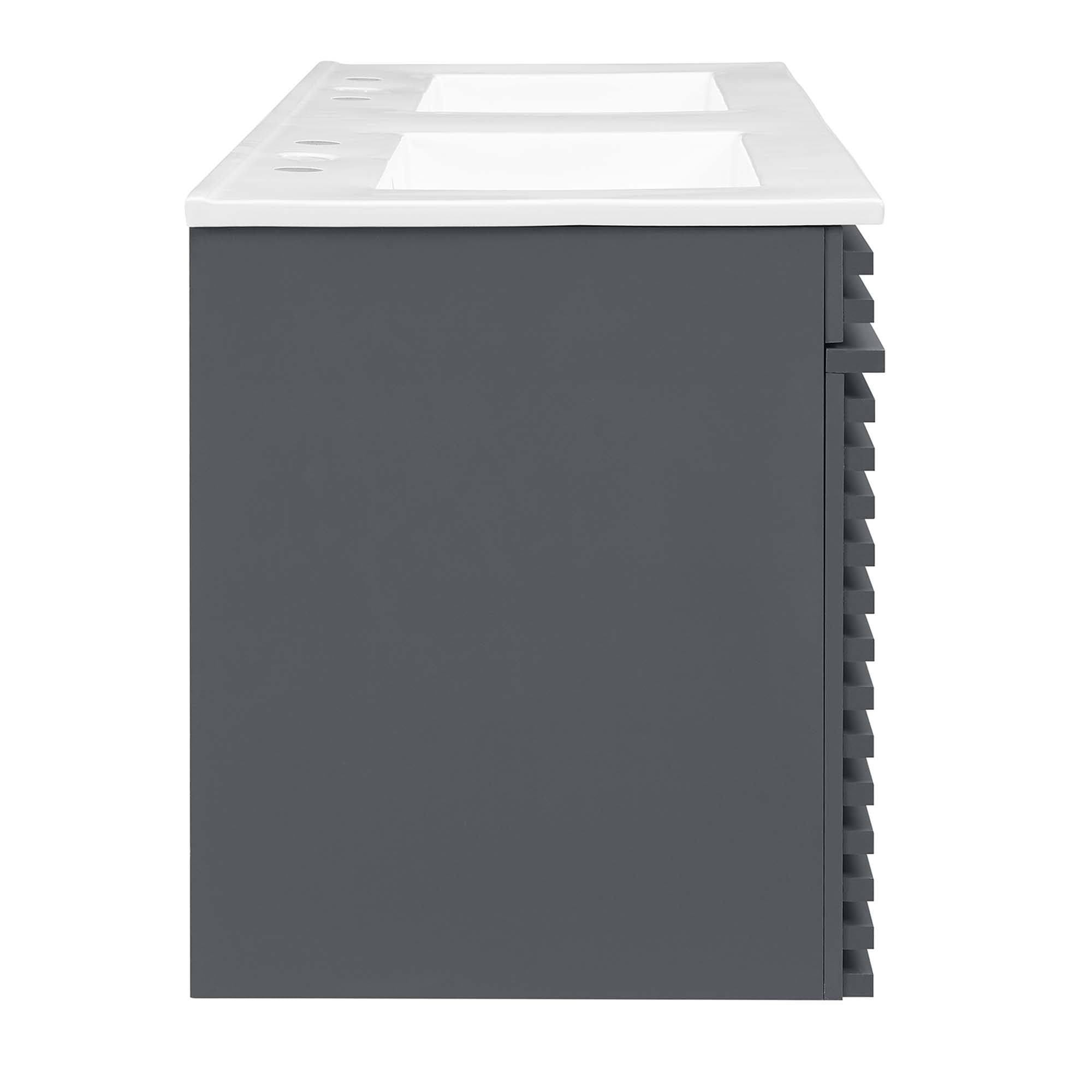 Render 48" Wall-Mount Bathroom Vanity Basin Included by Modway