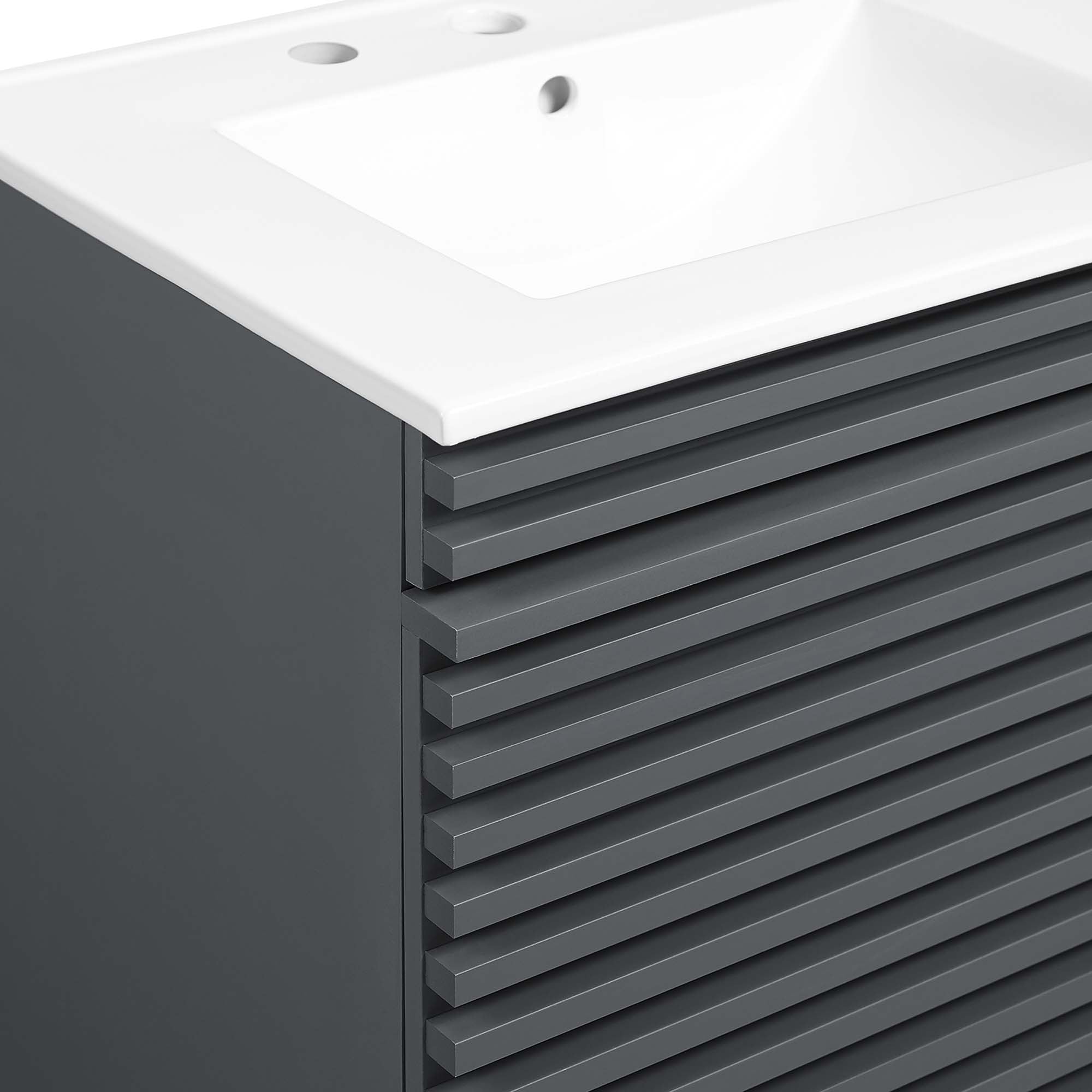 Render 48" Wall-Mount Bathroom Vanity Basin Included by Modway