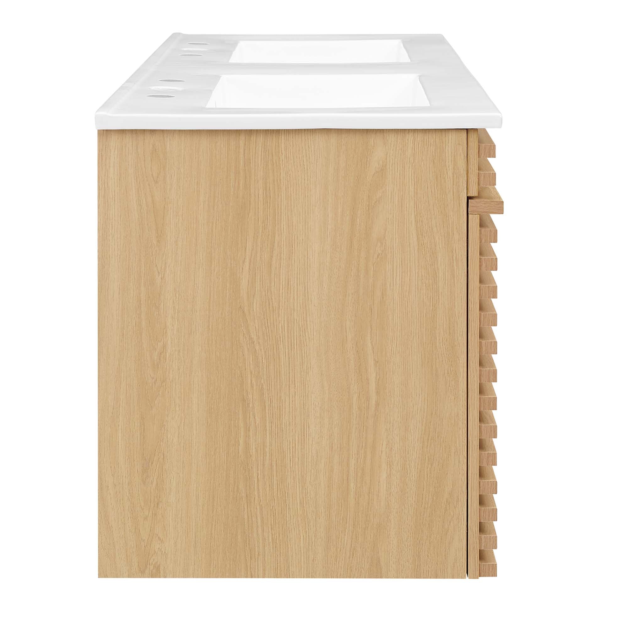 Render 48" Wall-Mount Bathroom Vanity Basin Included by Modway