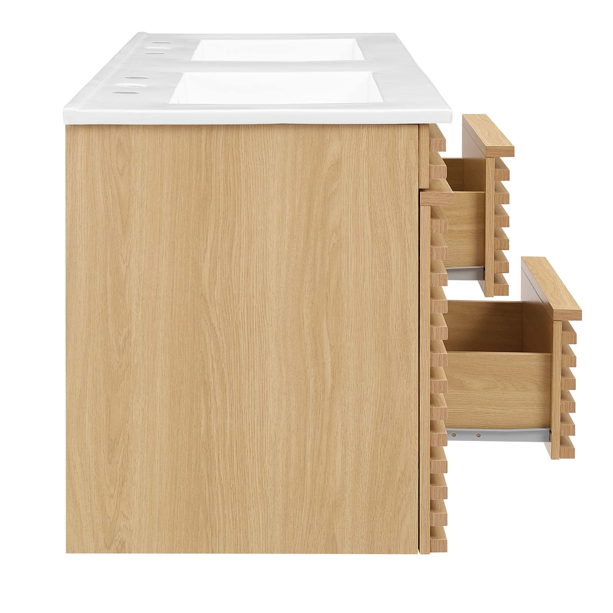 Render 48" Wall-Mount Bathroom Vanity Basin Included by Modway