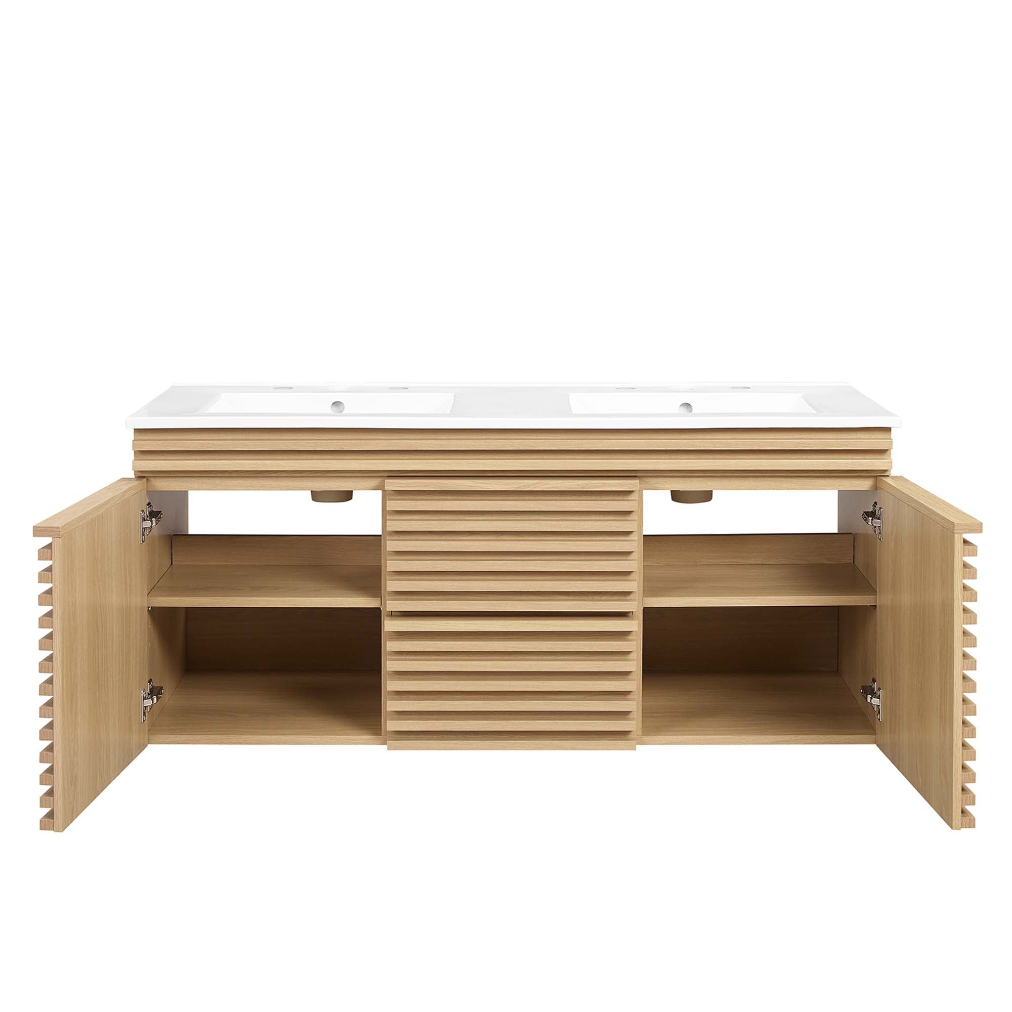 Render 48" Wall-Mount Bathroom Vanity Basin Included by Modway