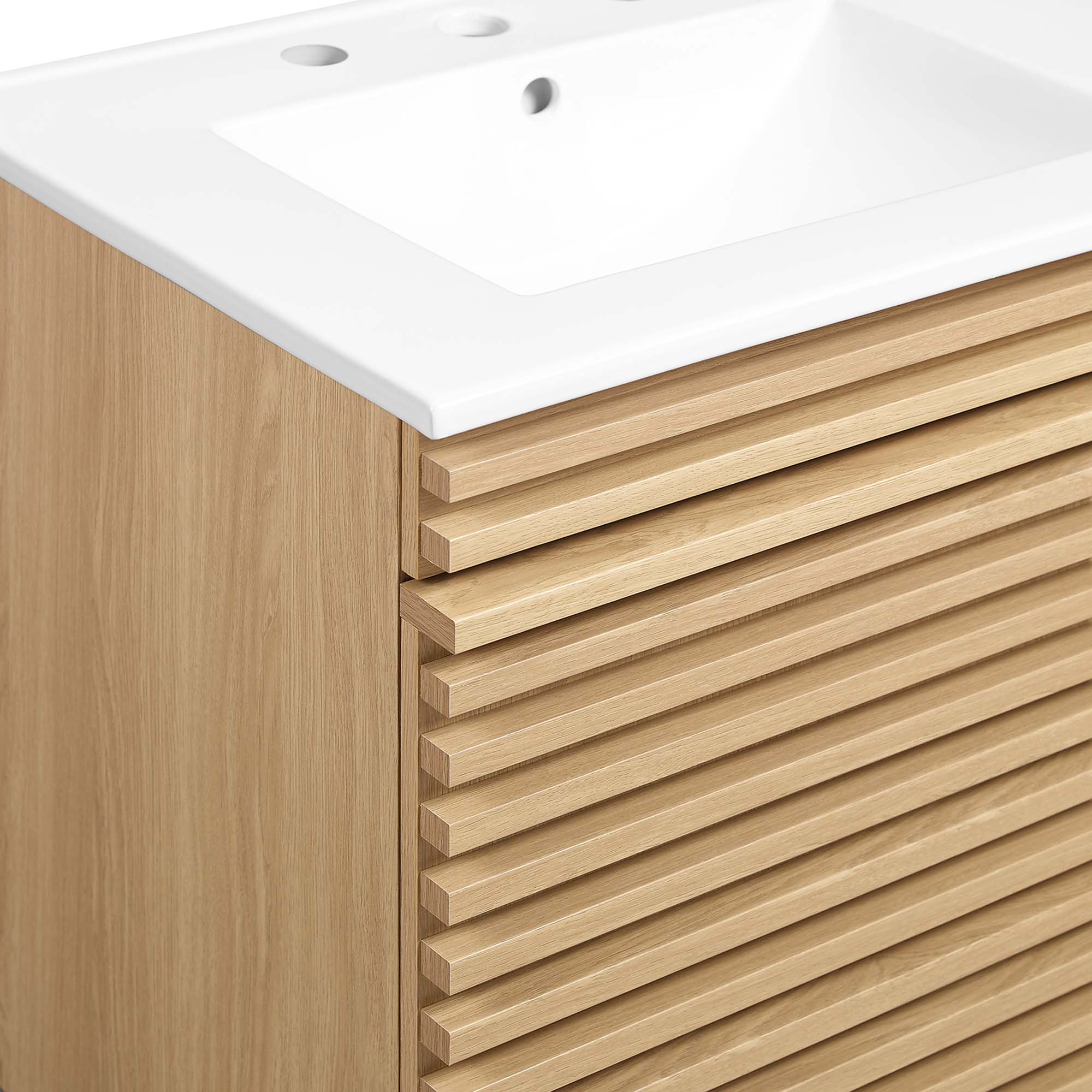 Render 48" Wall-Mount Bathroom Vanity Basin Included by Modway