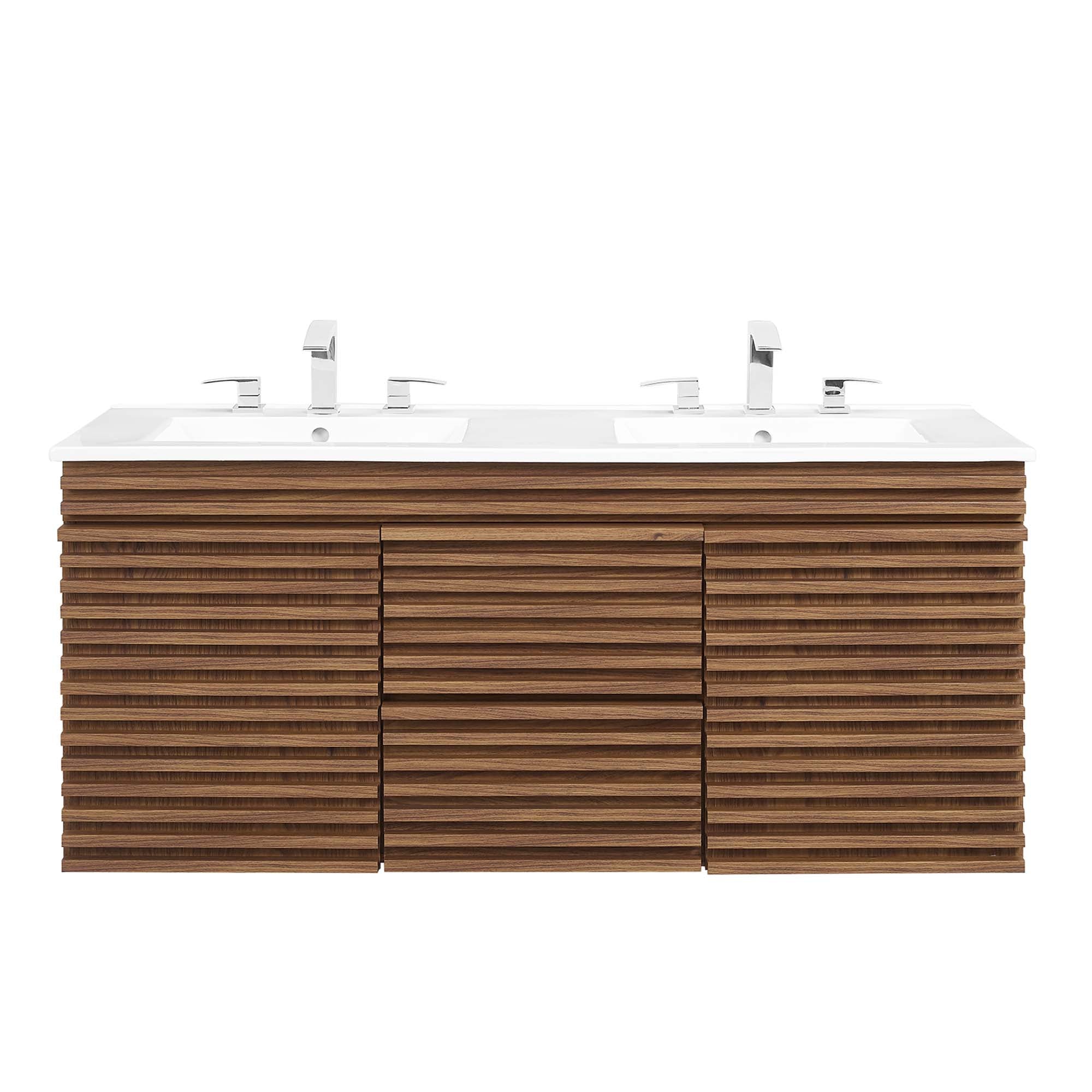 Render 48" Wall-Mount Bathroom Vanity Basin Included by Modway