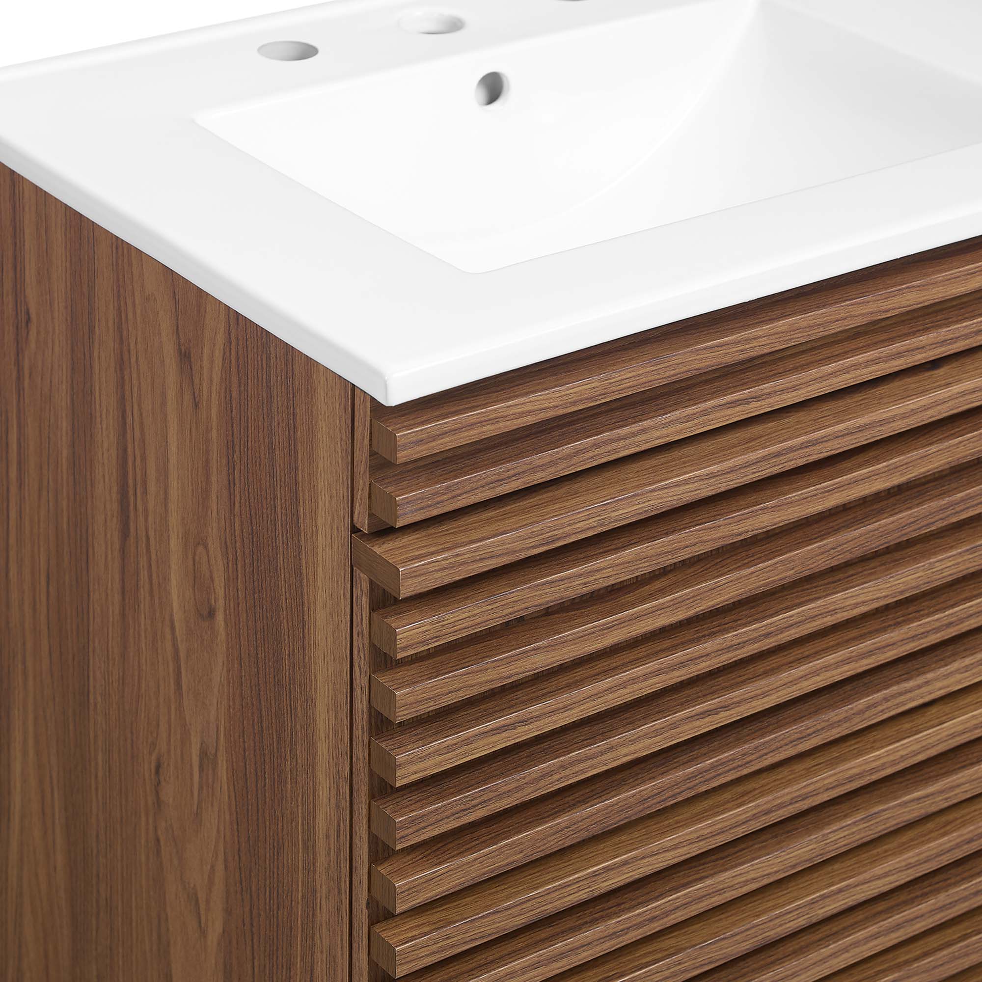 Render 48" Wall-Mount Bathroom Vanity Basin Included by Modway