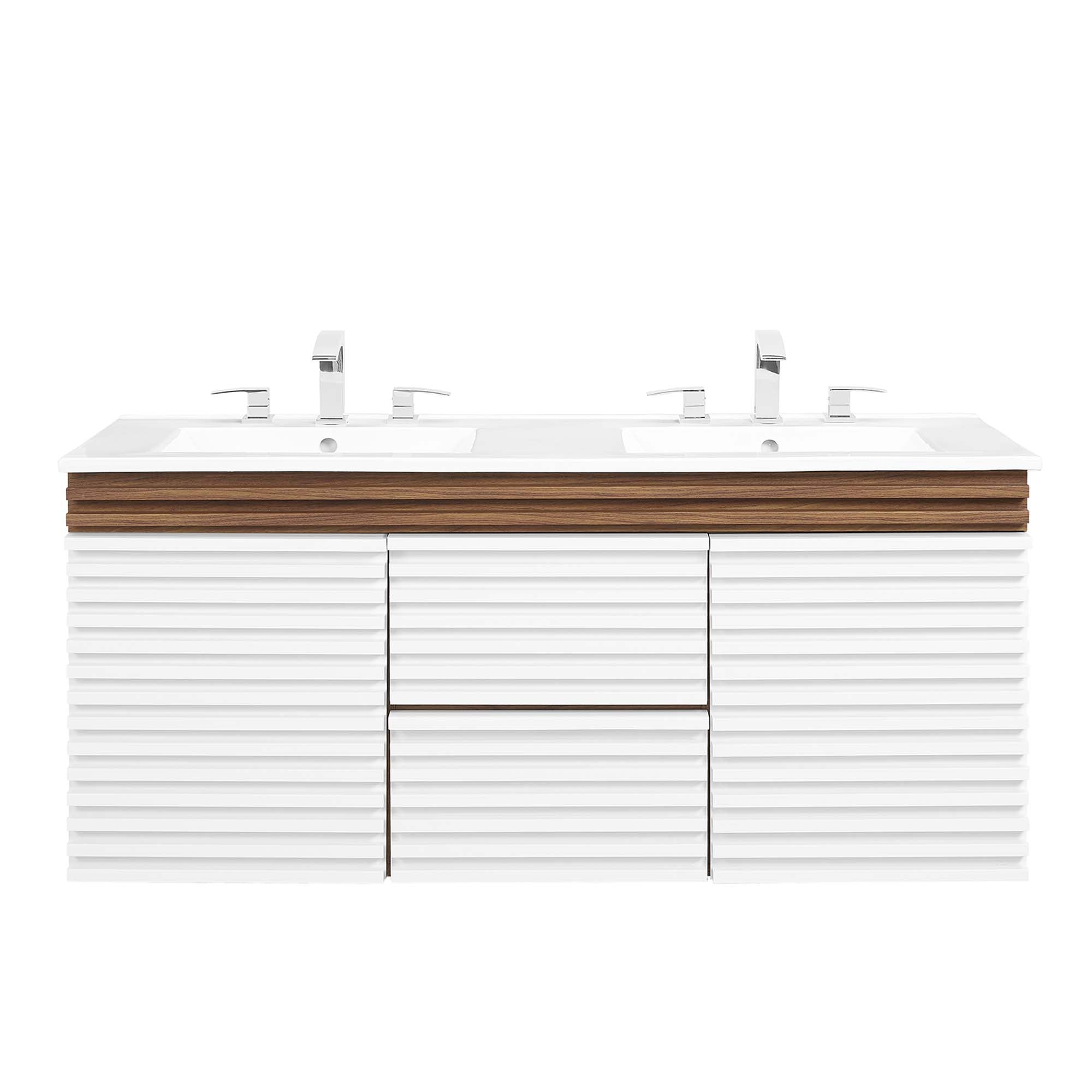Render 48" Wall-Mount Bathroom Vanity Basin Included by Modway