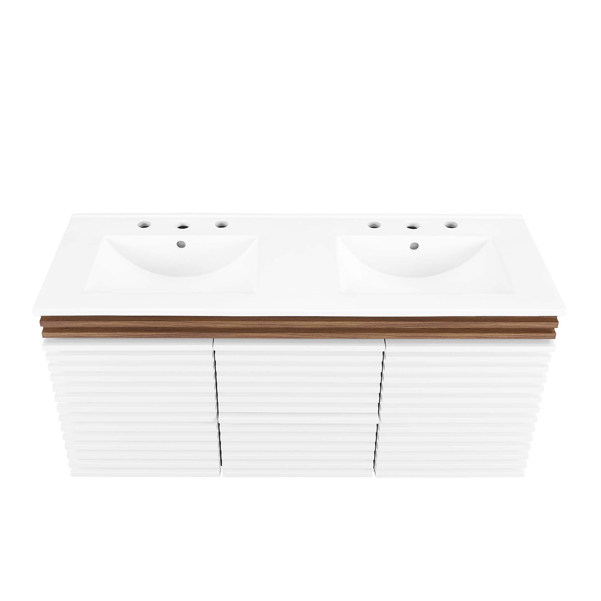 Render 48" Wall-Mount Bathroom Vanity Basin Included by Modway