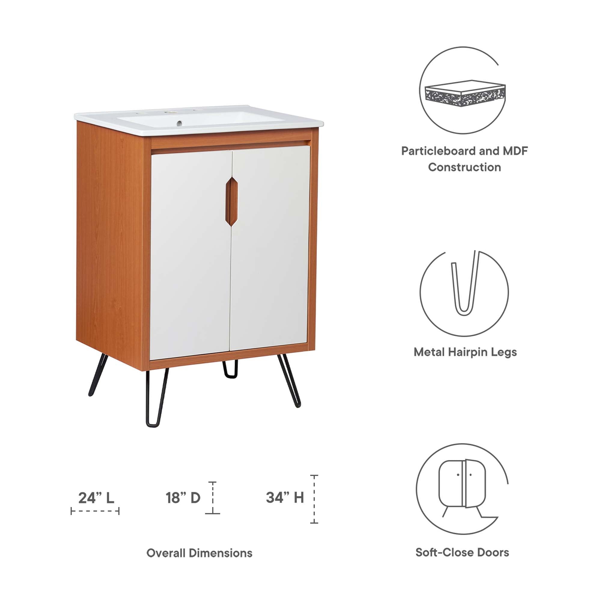 Energize Bathroom Vanity Basin Included by Modway