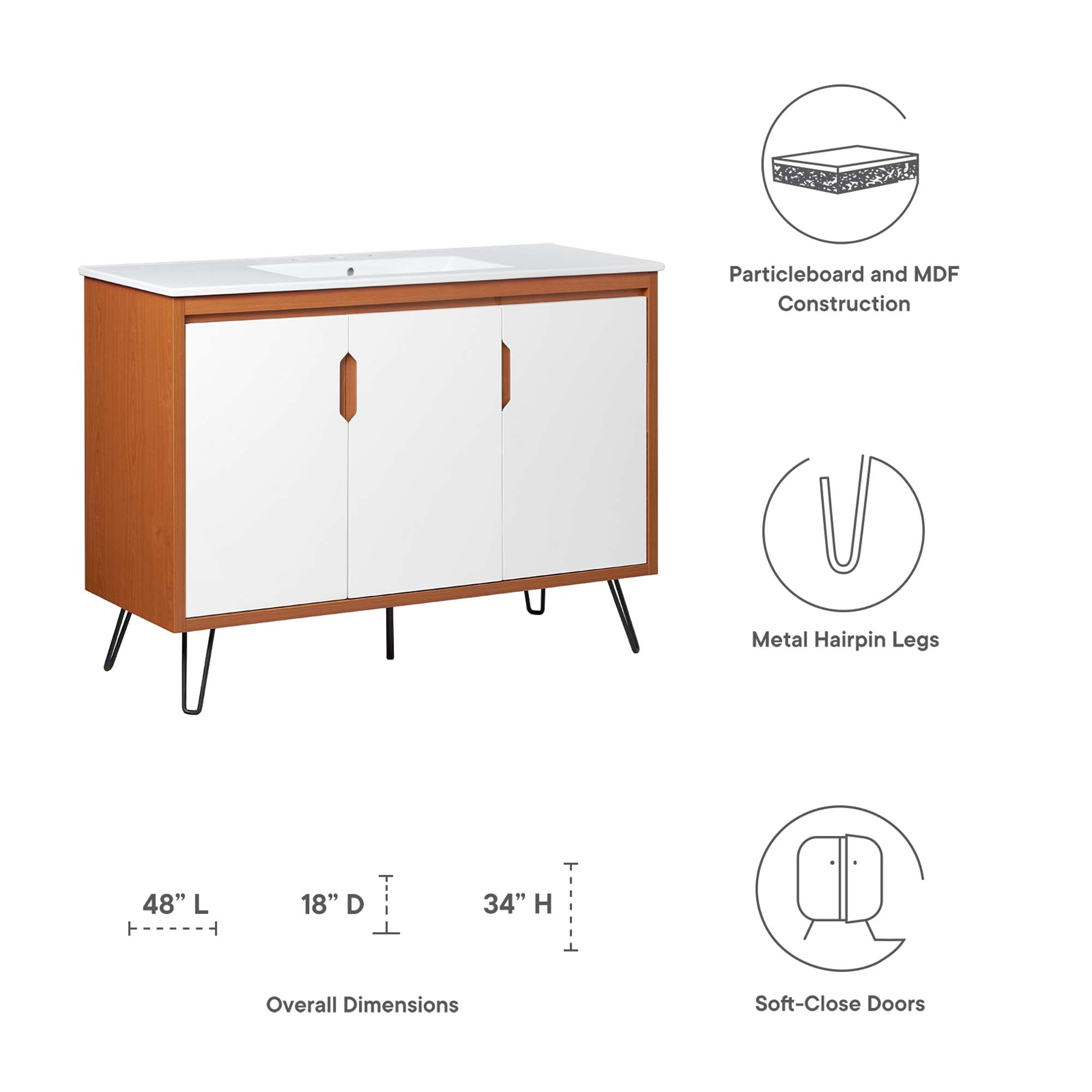Energize Bathroom Vanity Basin Included by Modway