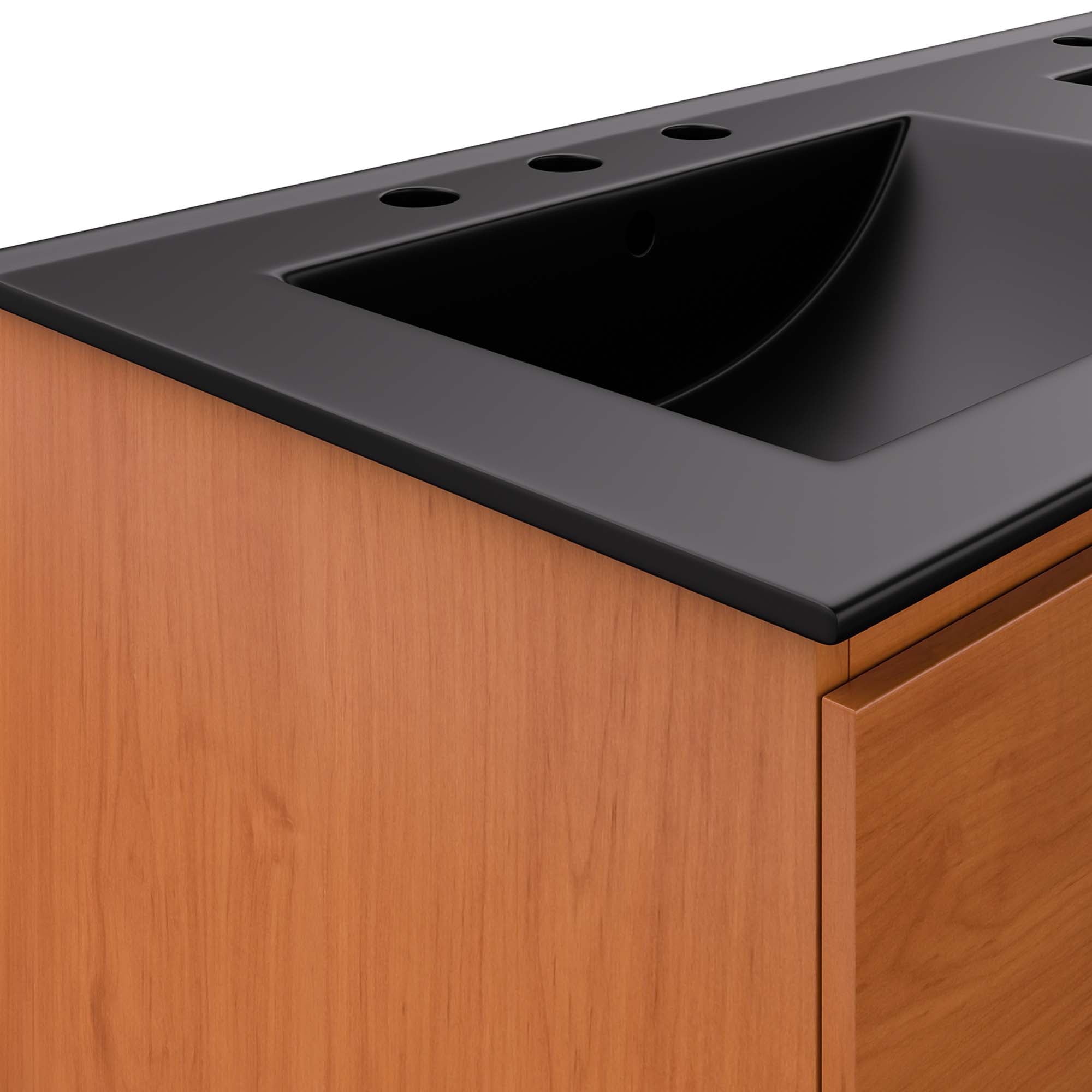 Scenic 48" Double Wall-Mount Bathroom Vanity by Modway