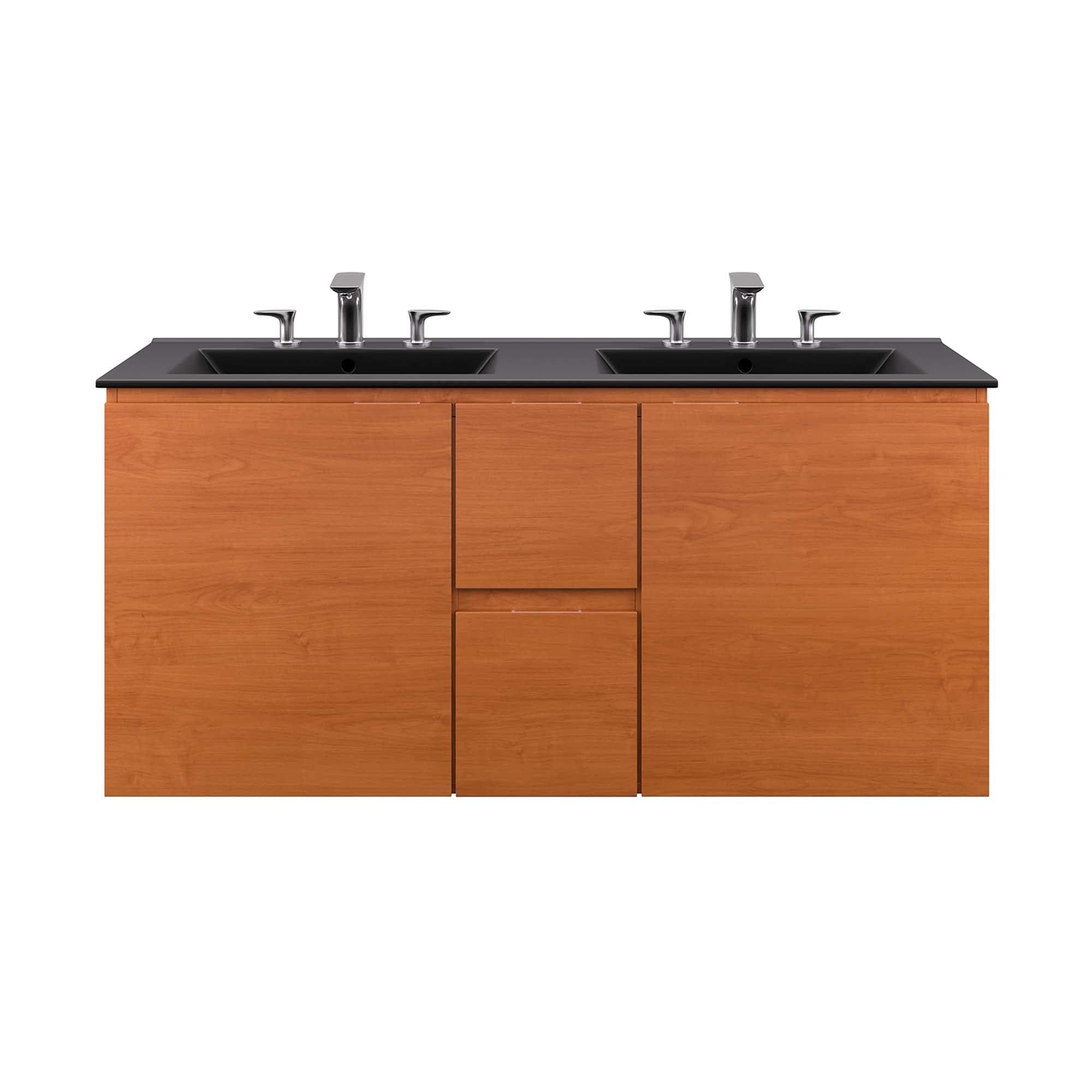 Scenic 48" Double Wall-Mount Bathroom Vanity by Modway