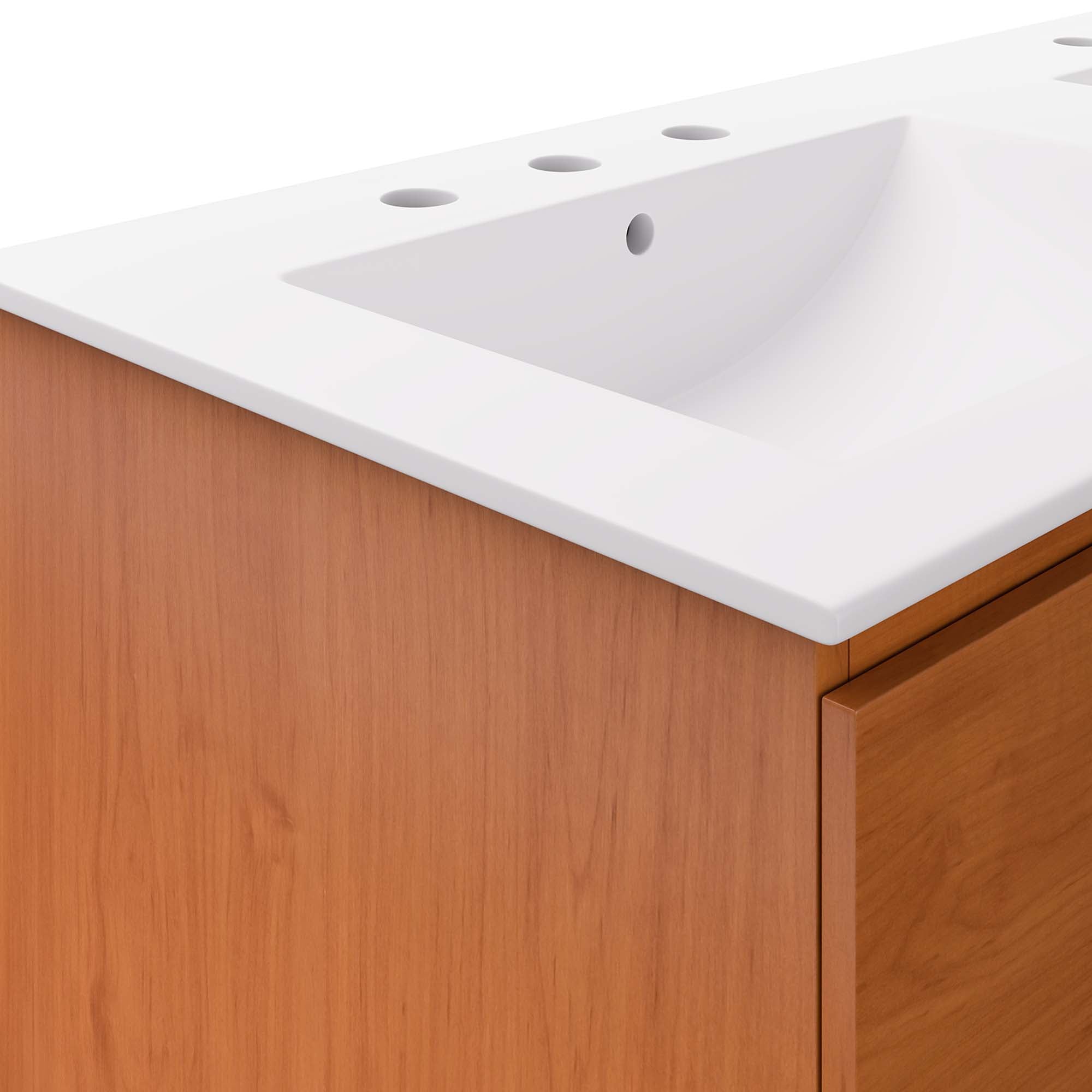 Scenic 48" Double Wall-Mount Bathroom Vanity by Modway
