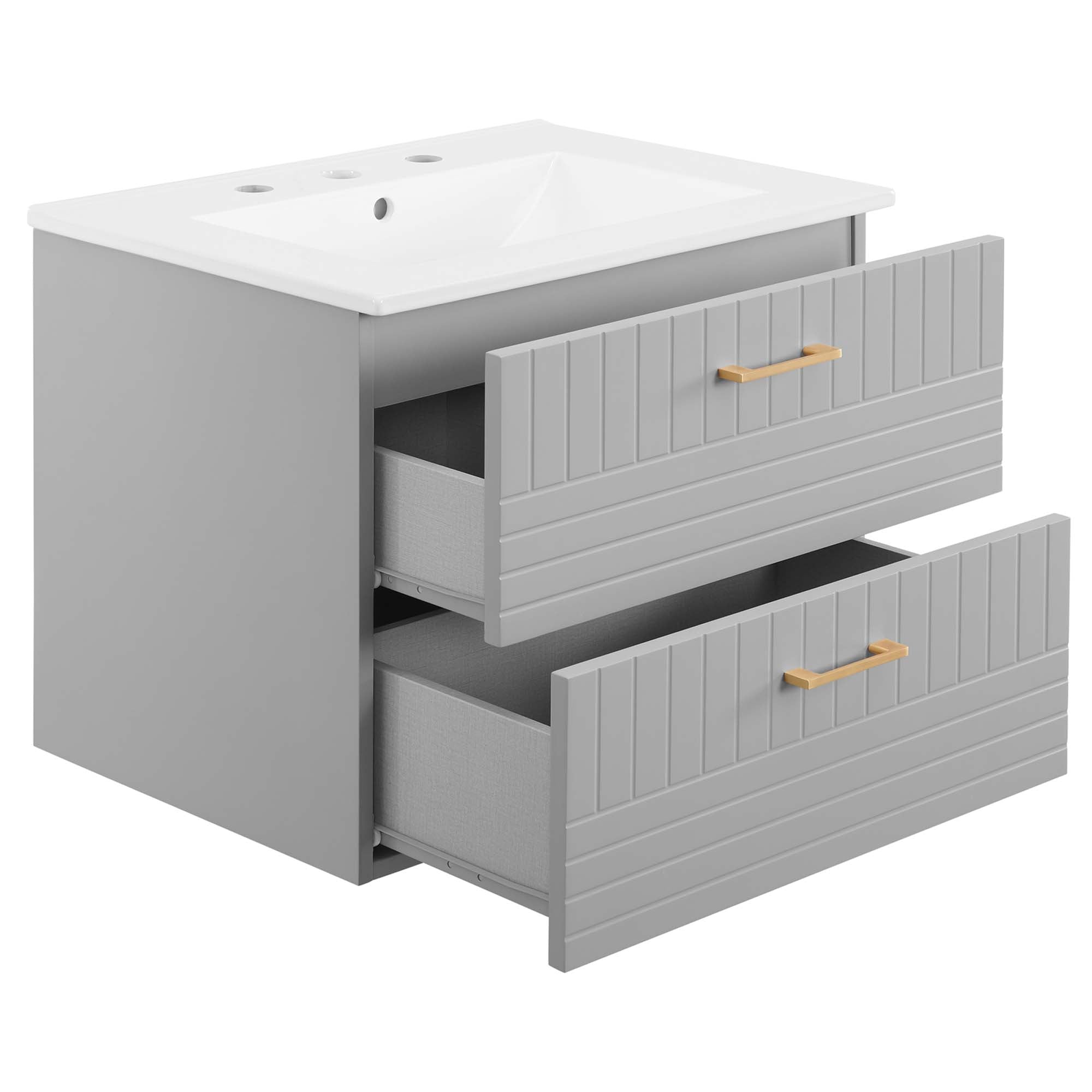 Daybreak Wall-Mount Bathroom Vanity Basin Included by Modway