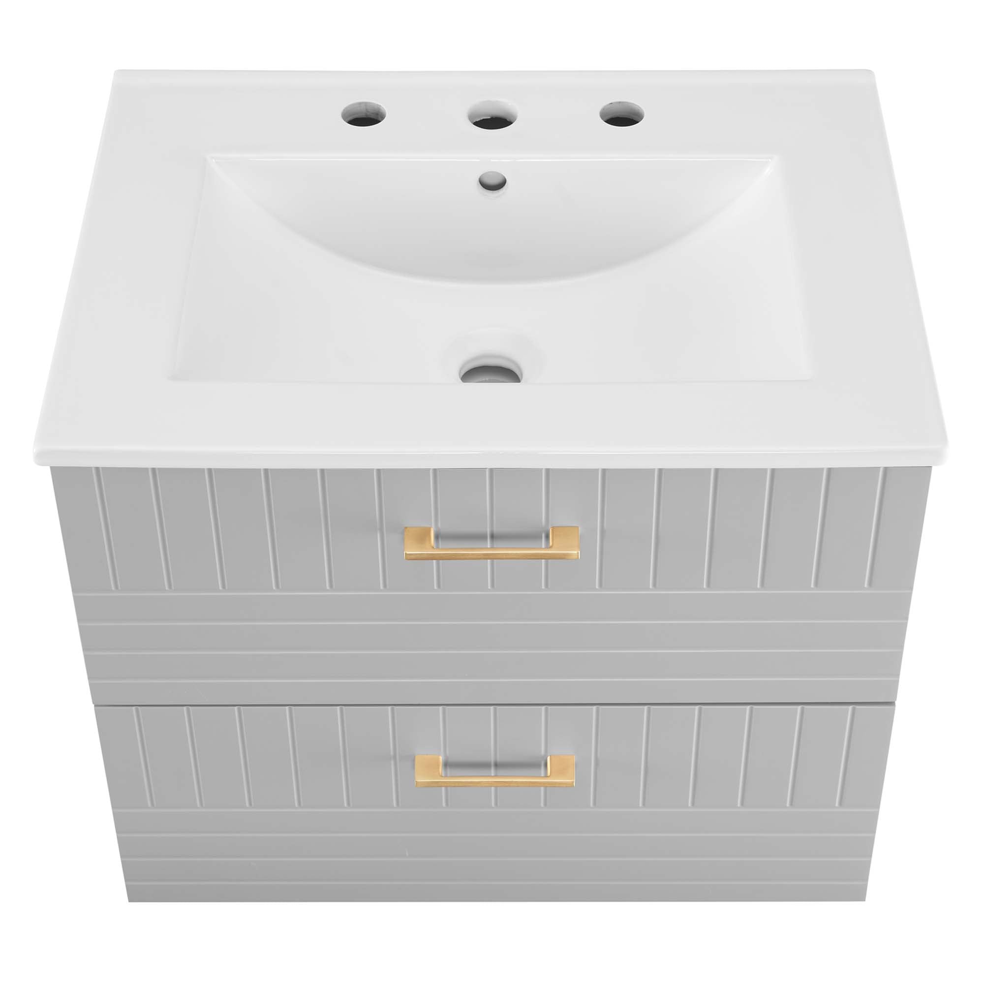 Daybreak Wall-Mount Bathroom Vanity Basin Included by Modway