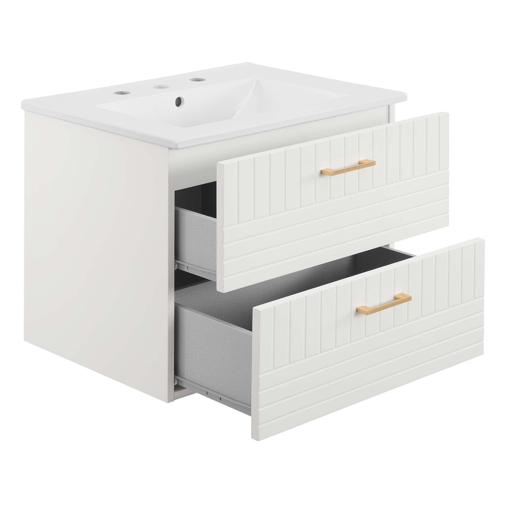 Daybreak Wall-Mount Bathroom Vanity Basin Included by Modway