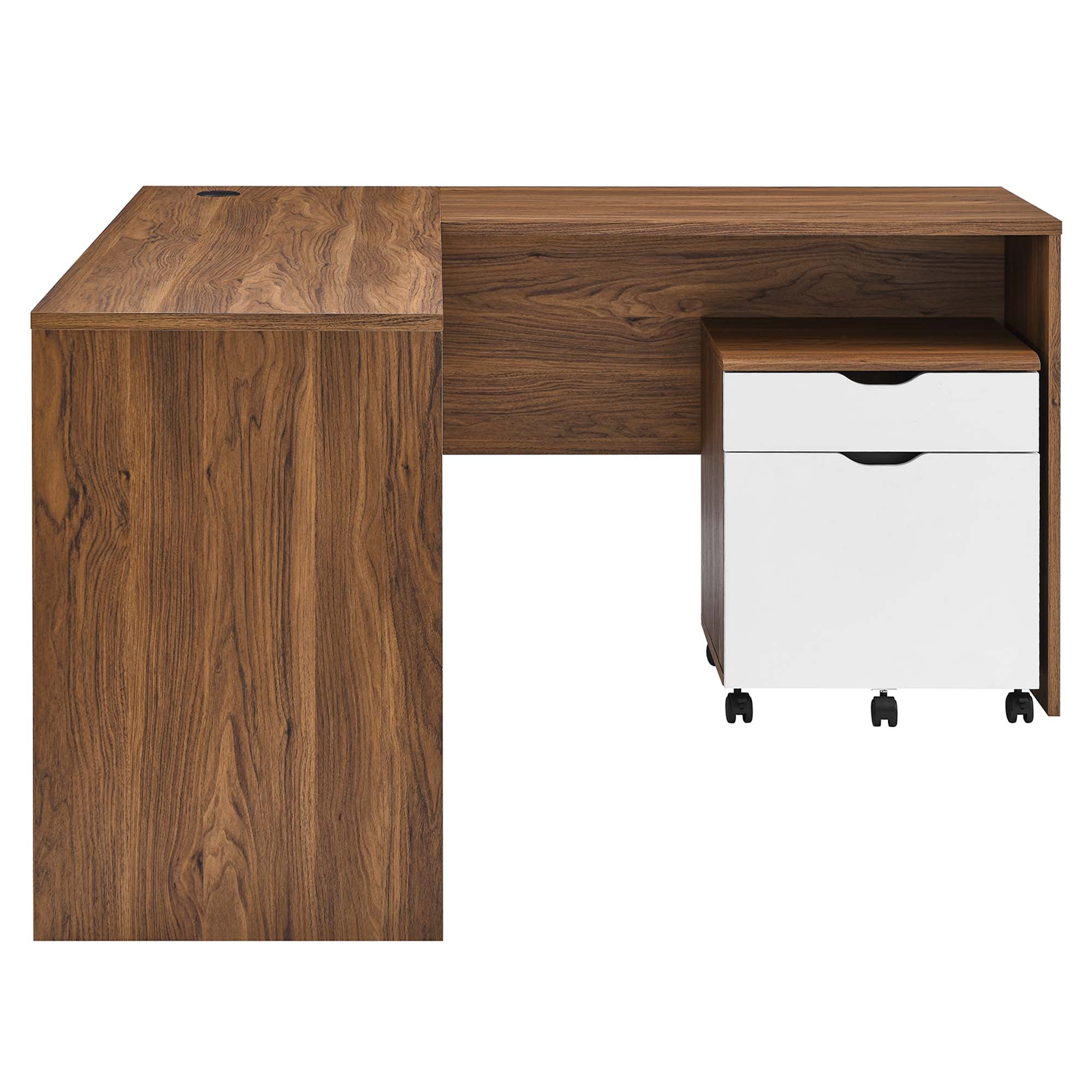 Envision Wood Desk and File Cabinet Set by Modway