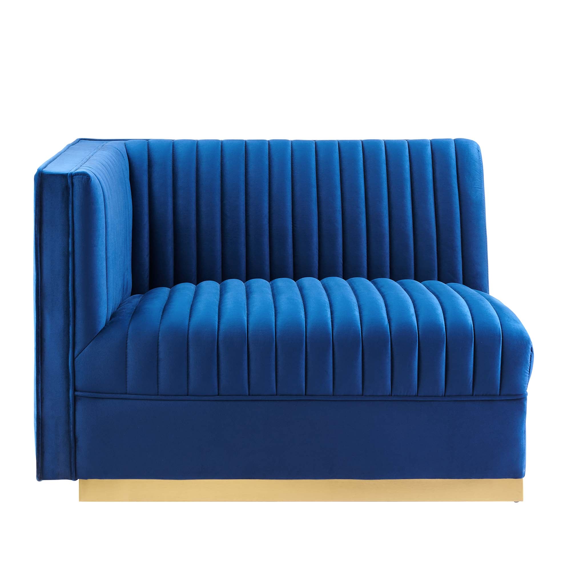 Sanguine Channel Tufted Performance Velvet 3-Seat Modular Sectional Sofa by Modway