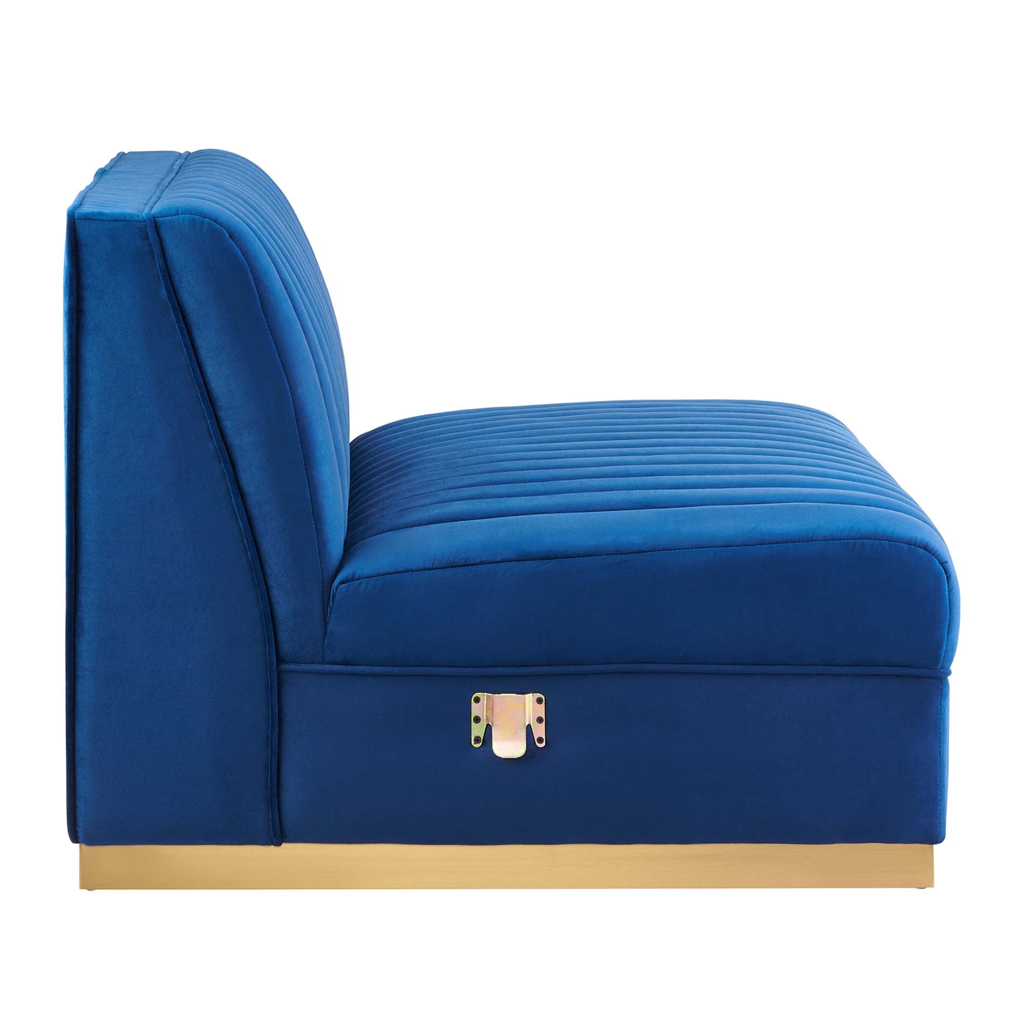 Sanguine Channel Tufted Performance Velvet 4-Seat Modular Sectional Sofa by Modway
