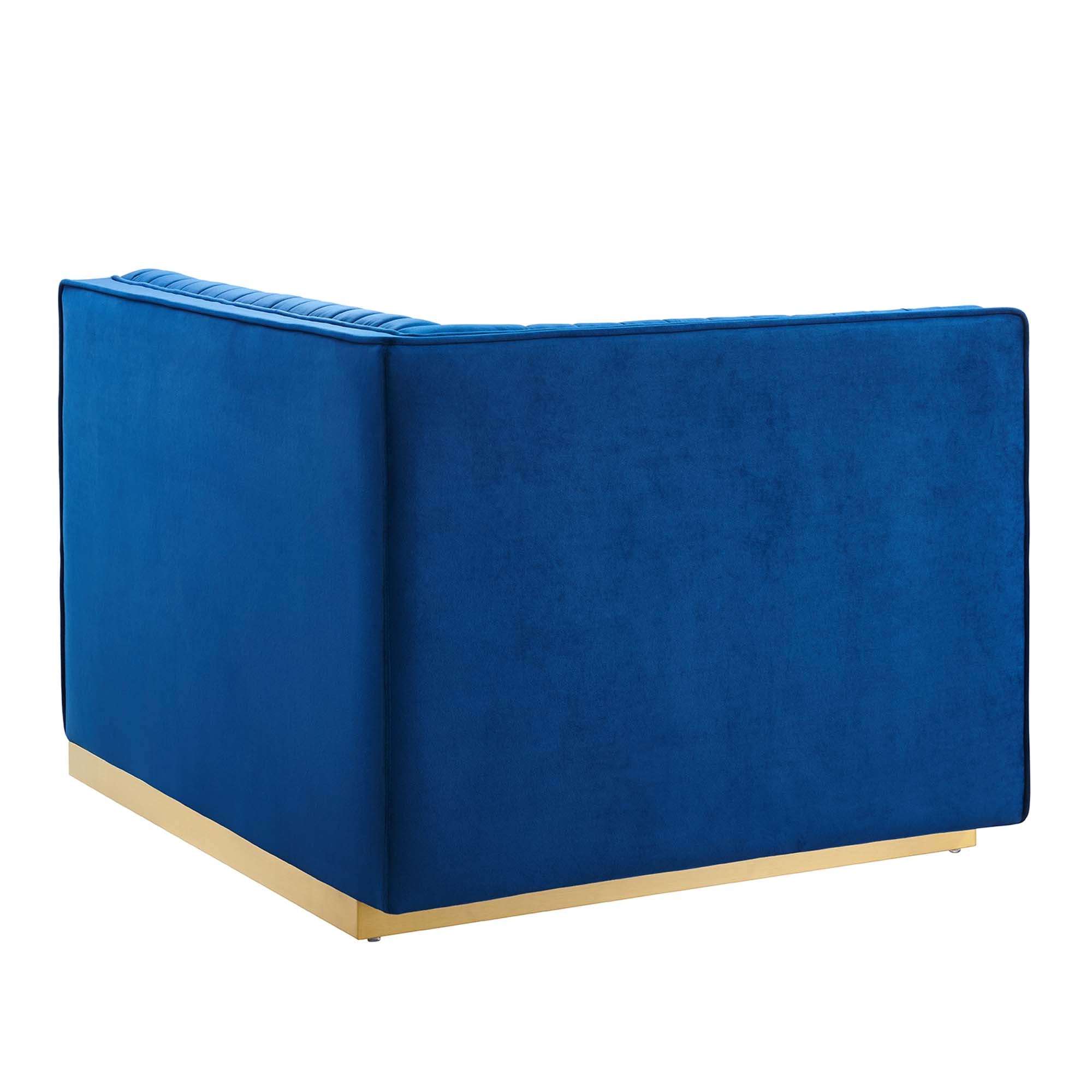 Sanguine Channel Tufted Performance Velvet 4-Seat Modular Sectional Sofa by Modway