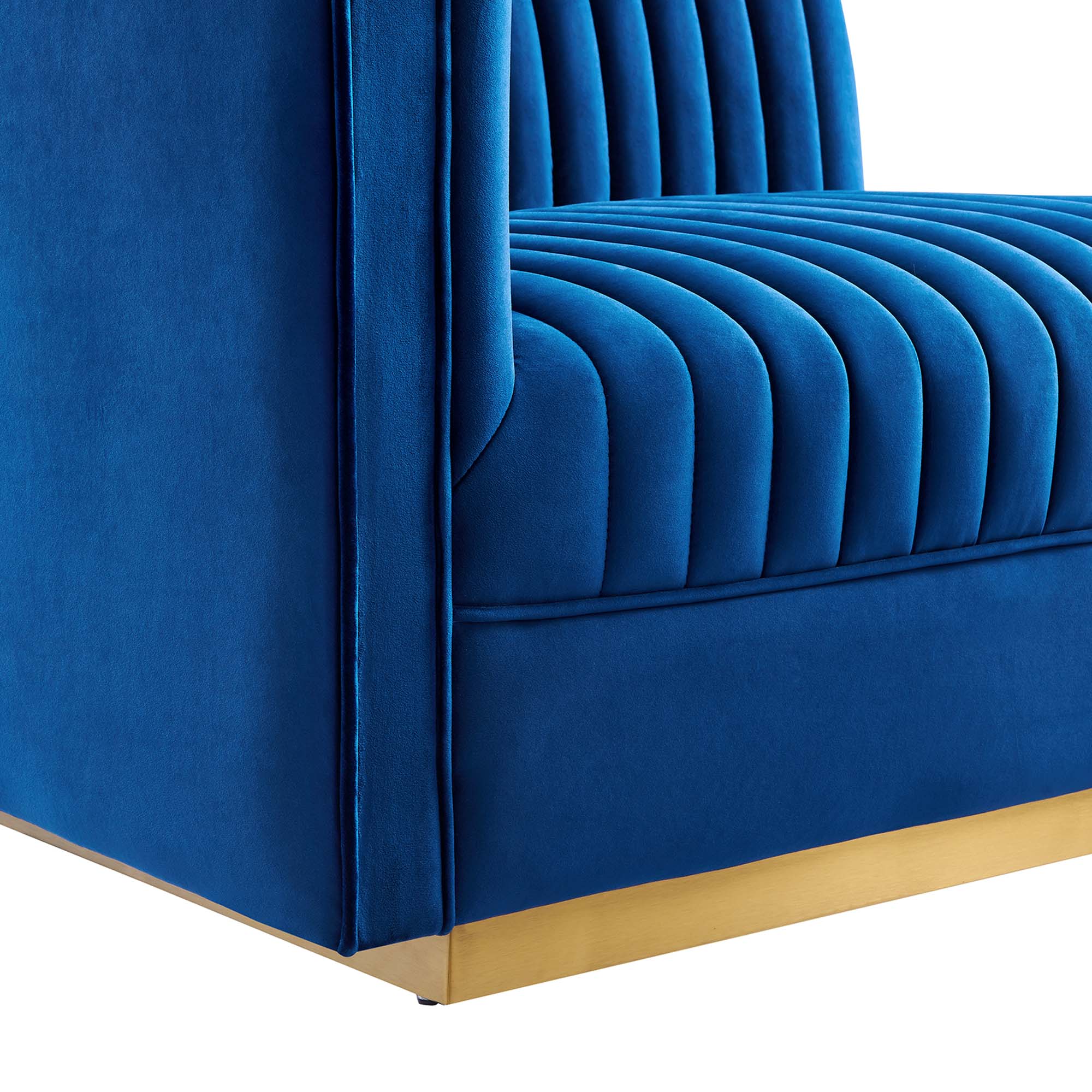 Sanguine Channel Tufted Performance Velvet 4-Seat Modular Sectional Sofa by Modway